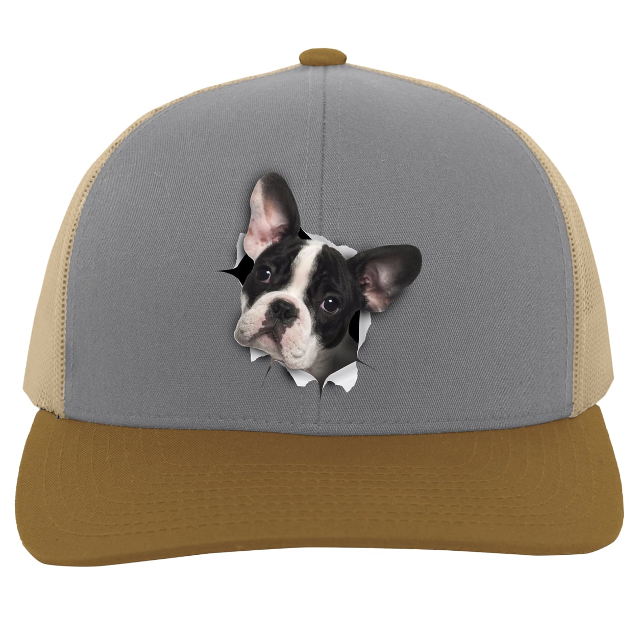 104C Trucker Snap Back - Heather/Beige/Amber