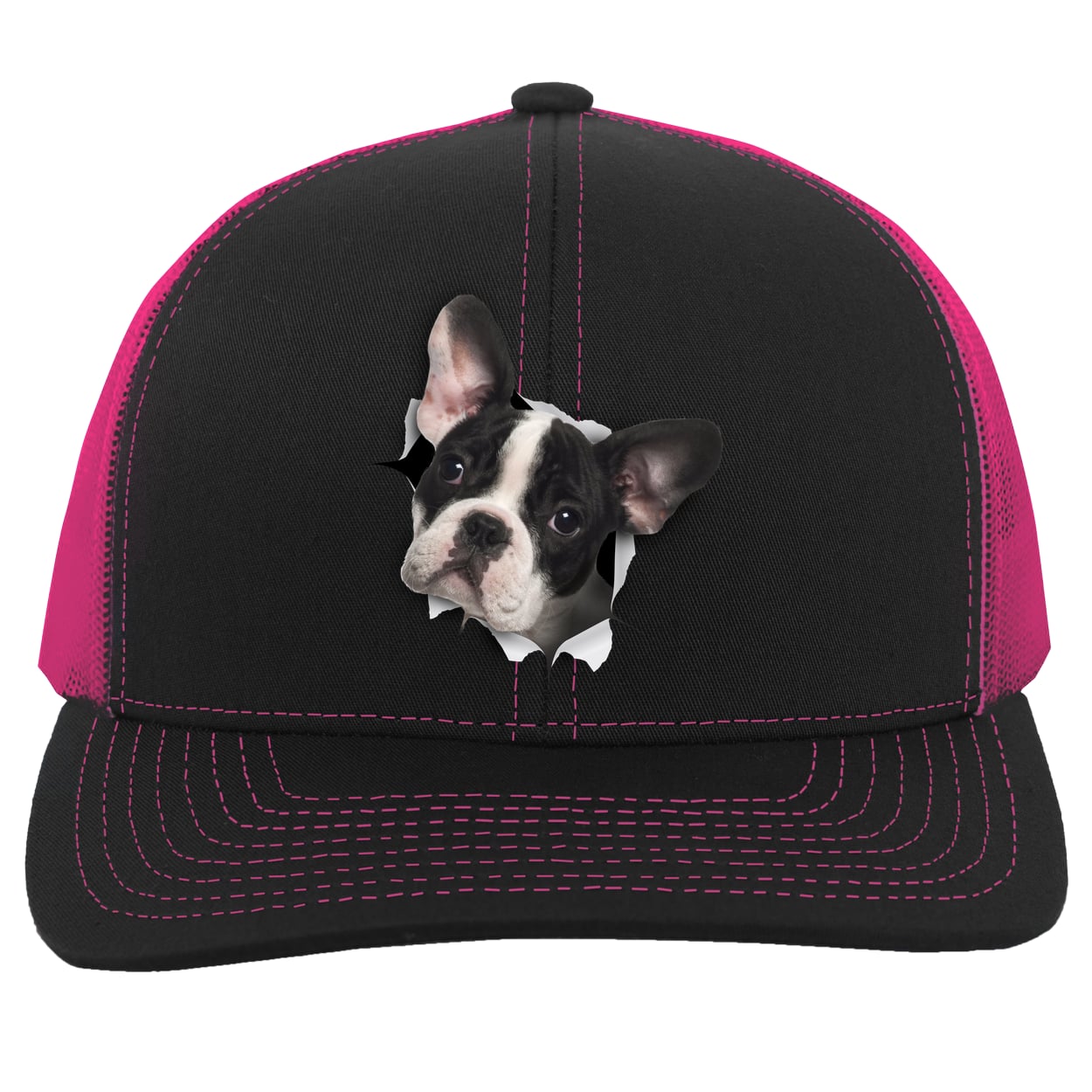104C Trucker Snap Back - Black/Pink