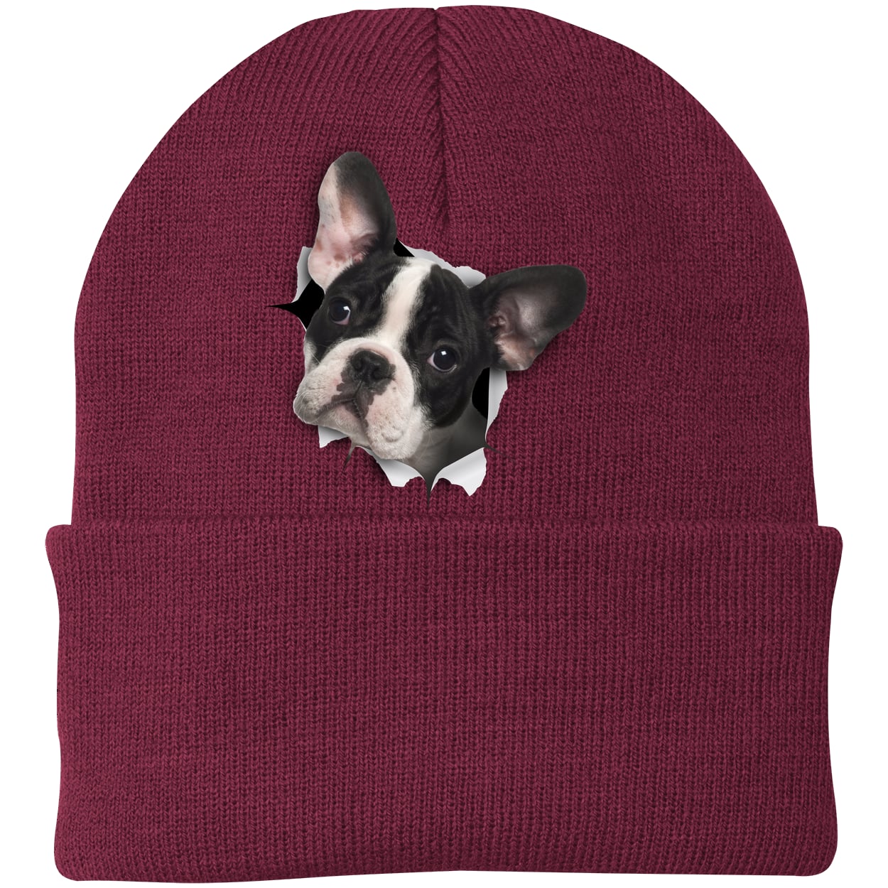 CP90 Port & Company Knit Beanie - Maroon