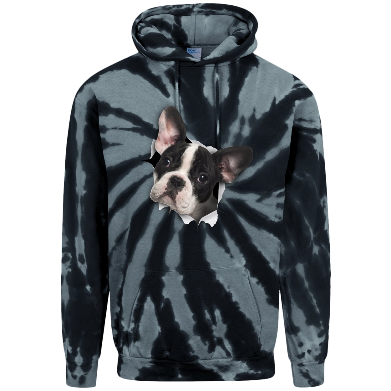 PC146 Port & Company Adult Tie-Dye Pullover Hoodie - Black