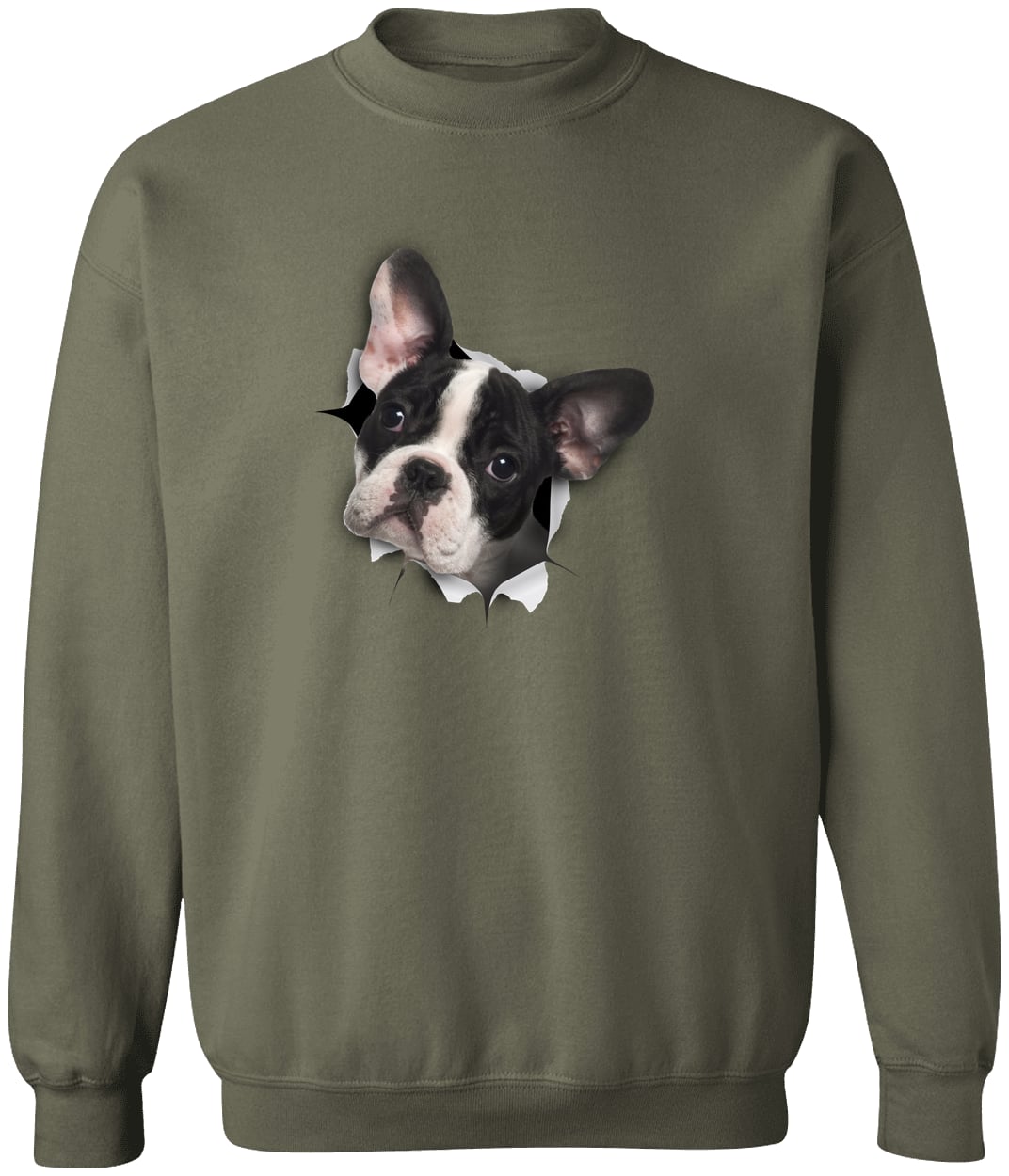G180 Gildan Crewneck Pullover Sweatshirt - Military Green