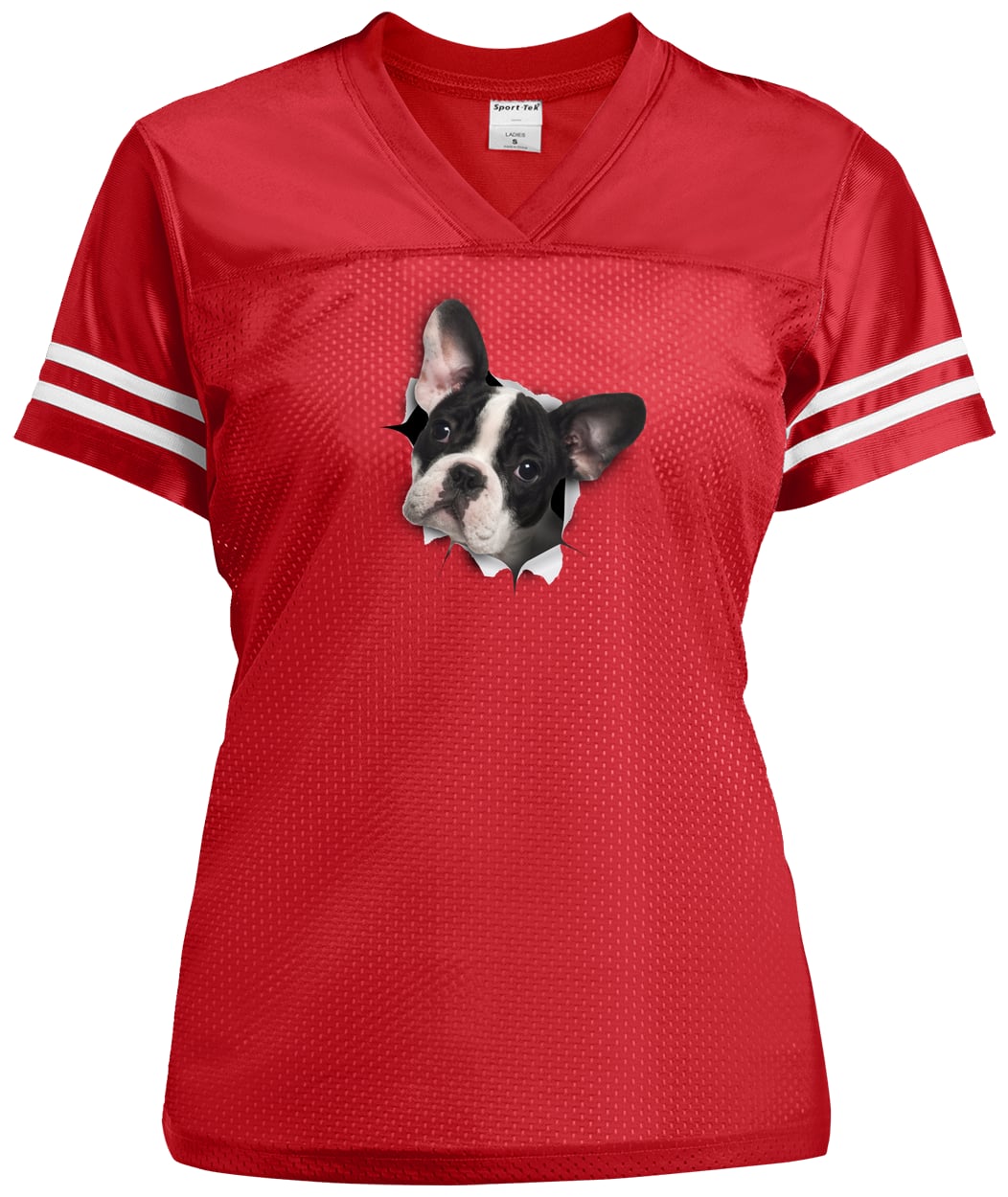 LST307 Sport-Tek Ladies' Replica Jersey - True Red/White