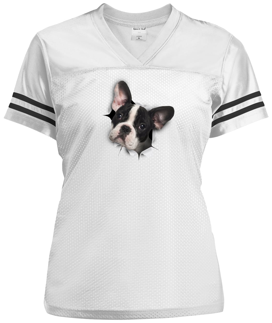 LST307 Sport-Tek Ladies' Replica Jersey - White/Black