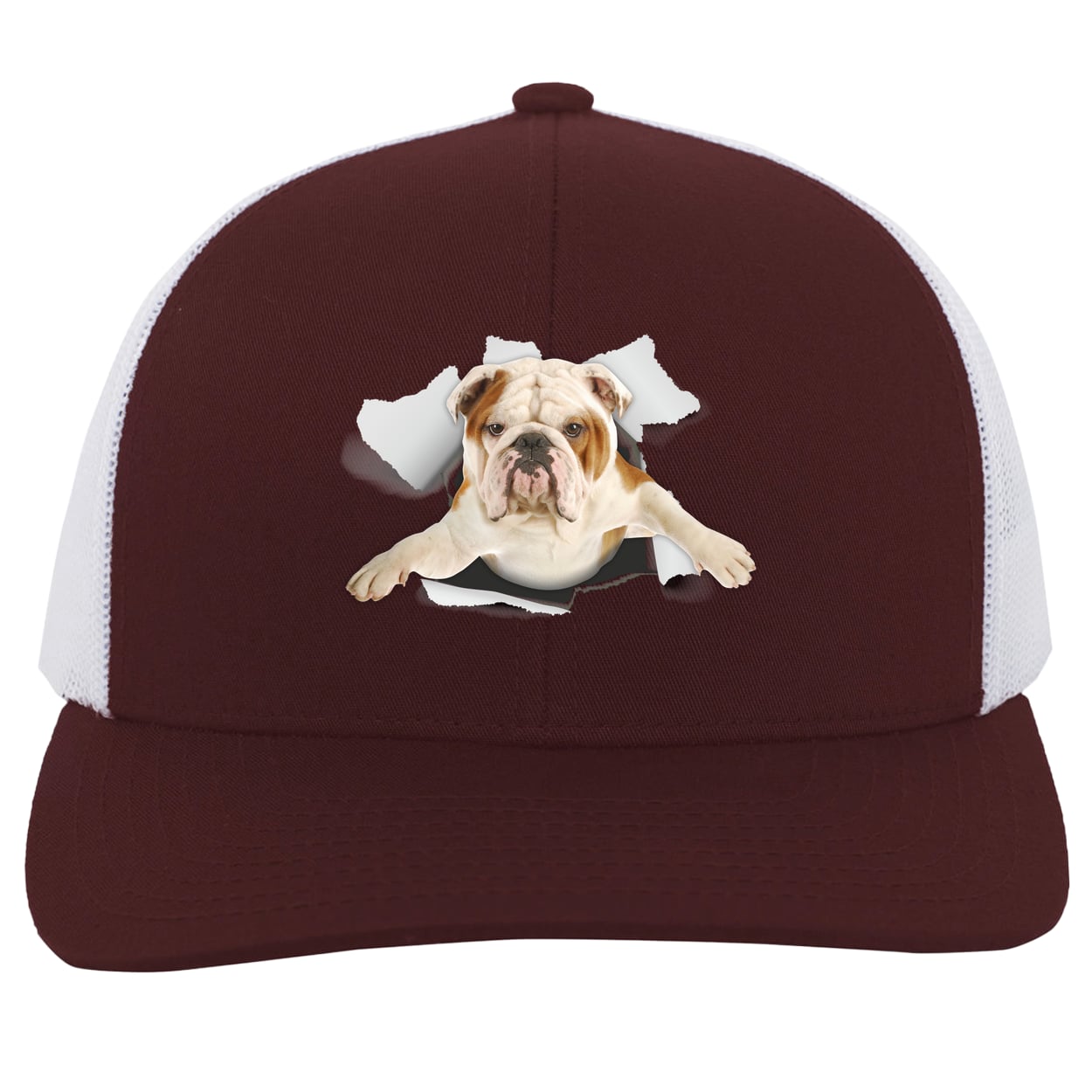 104C Trucker Snap Back - Maroon/White