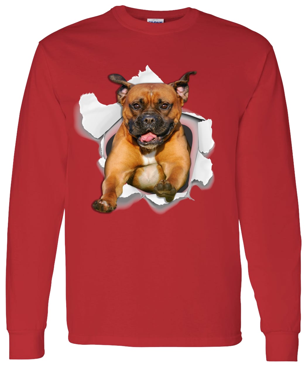 G540 LS T-Shirt 5.3 oz. - Red