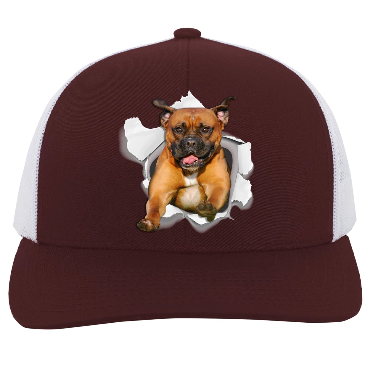 104C Trucker Snap Back - Maroon/White