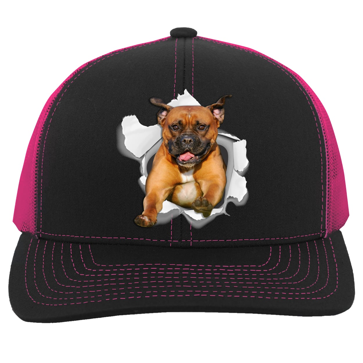 104C Trucker Snap Back - Black/Pink