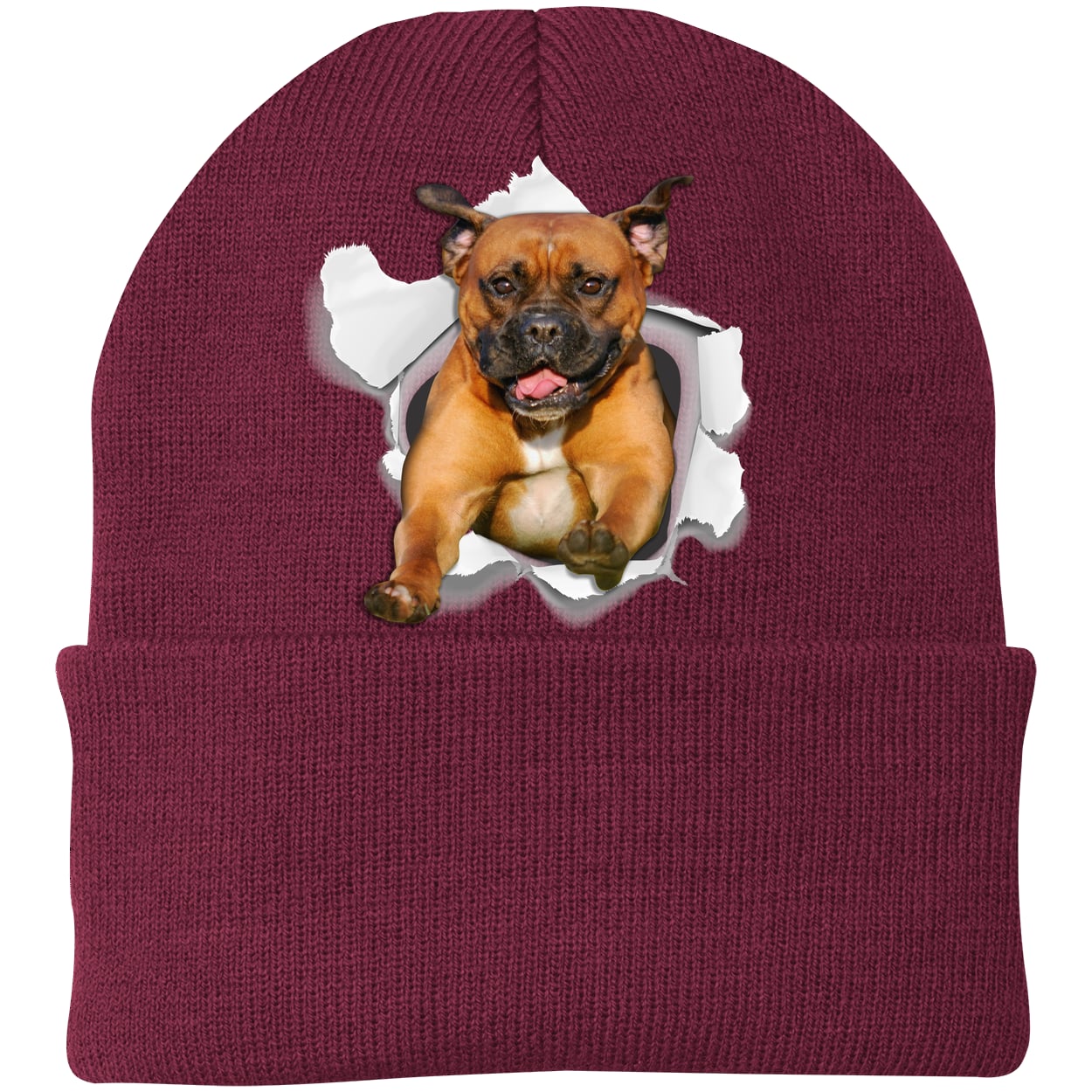CP90 Port & Company Knit Beanie - Maroon