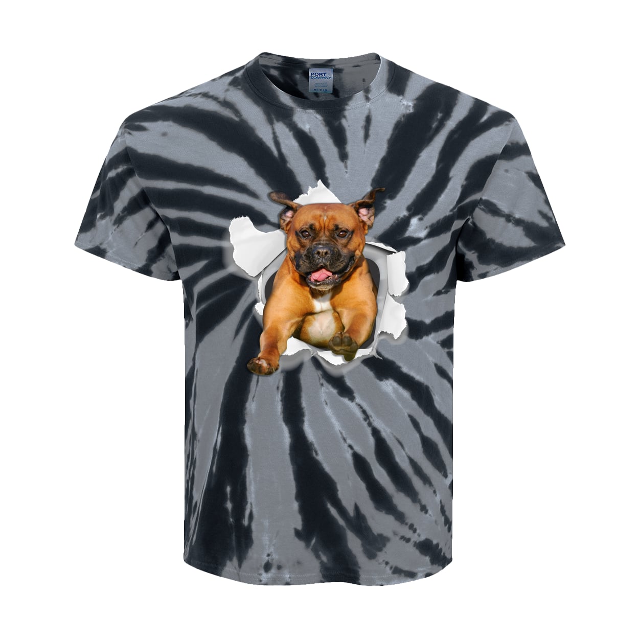 PC147Y Port & Company Kids Tie-Dye Tee - Black