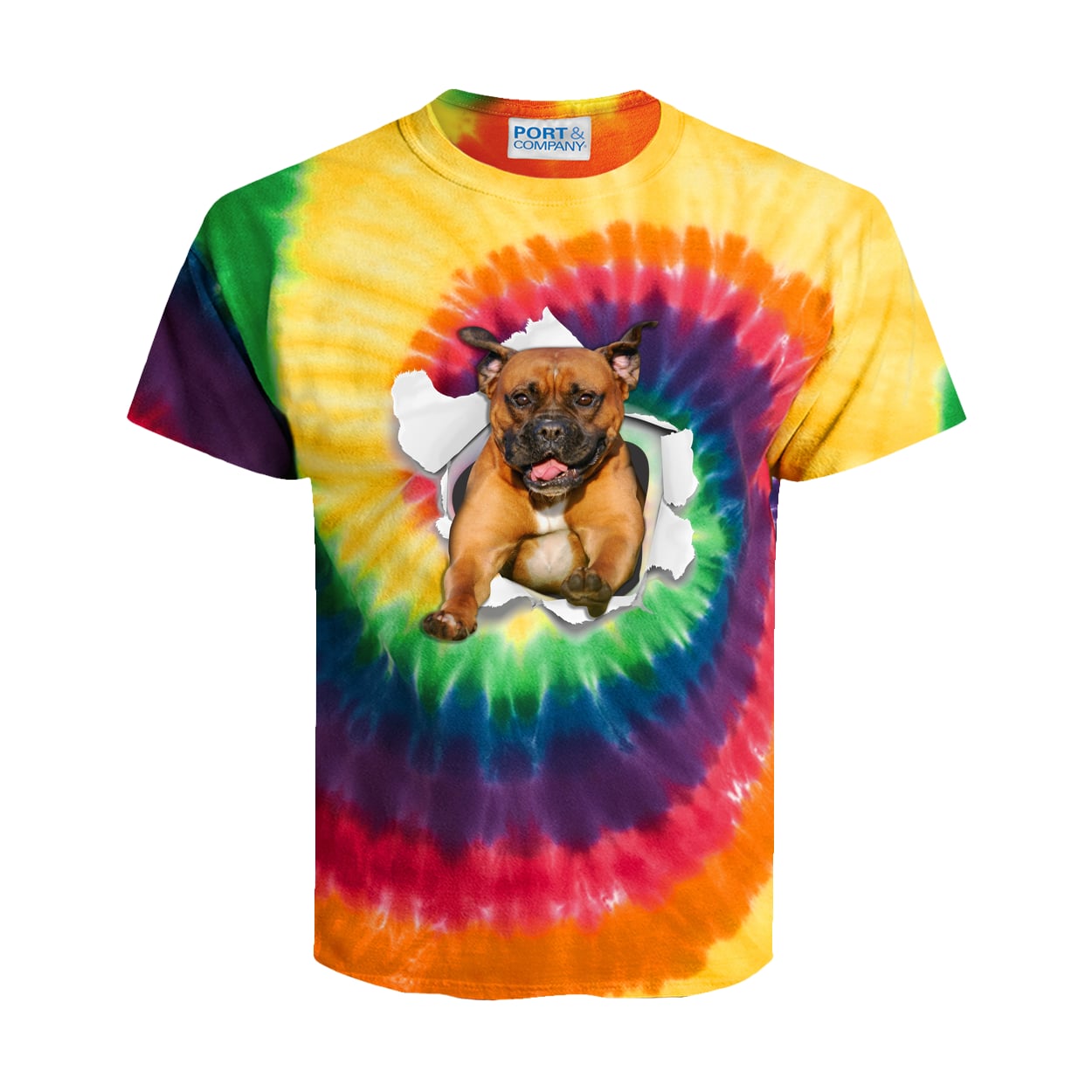 PC147Y Port & Company Kids Tie-Dye Tee - Rainbow