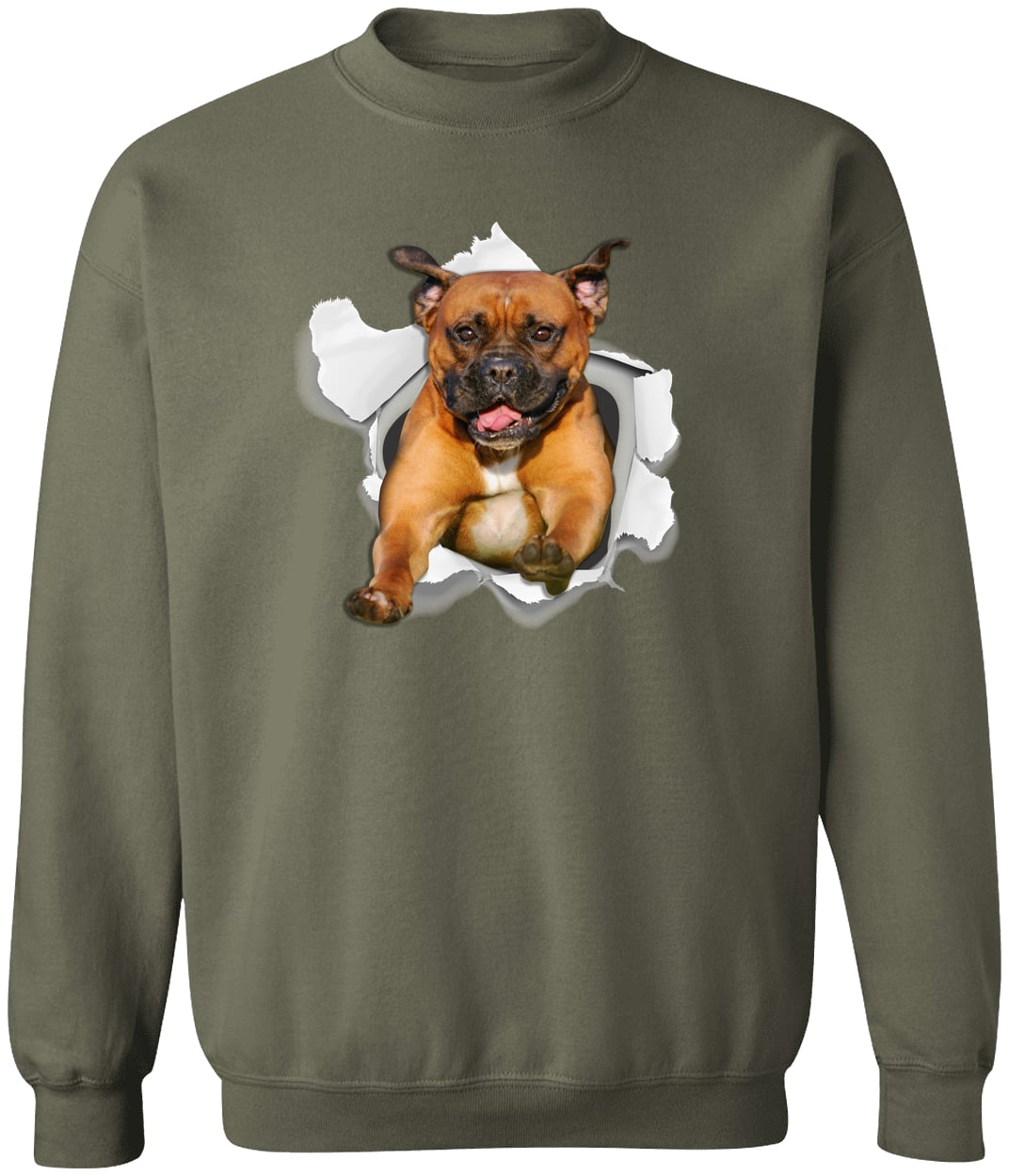 G180 Gildan Crewneck Pullover Sweatshirt - Military Green