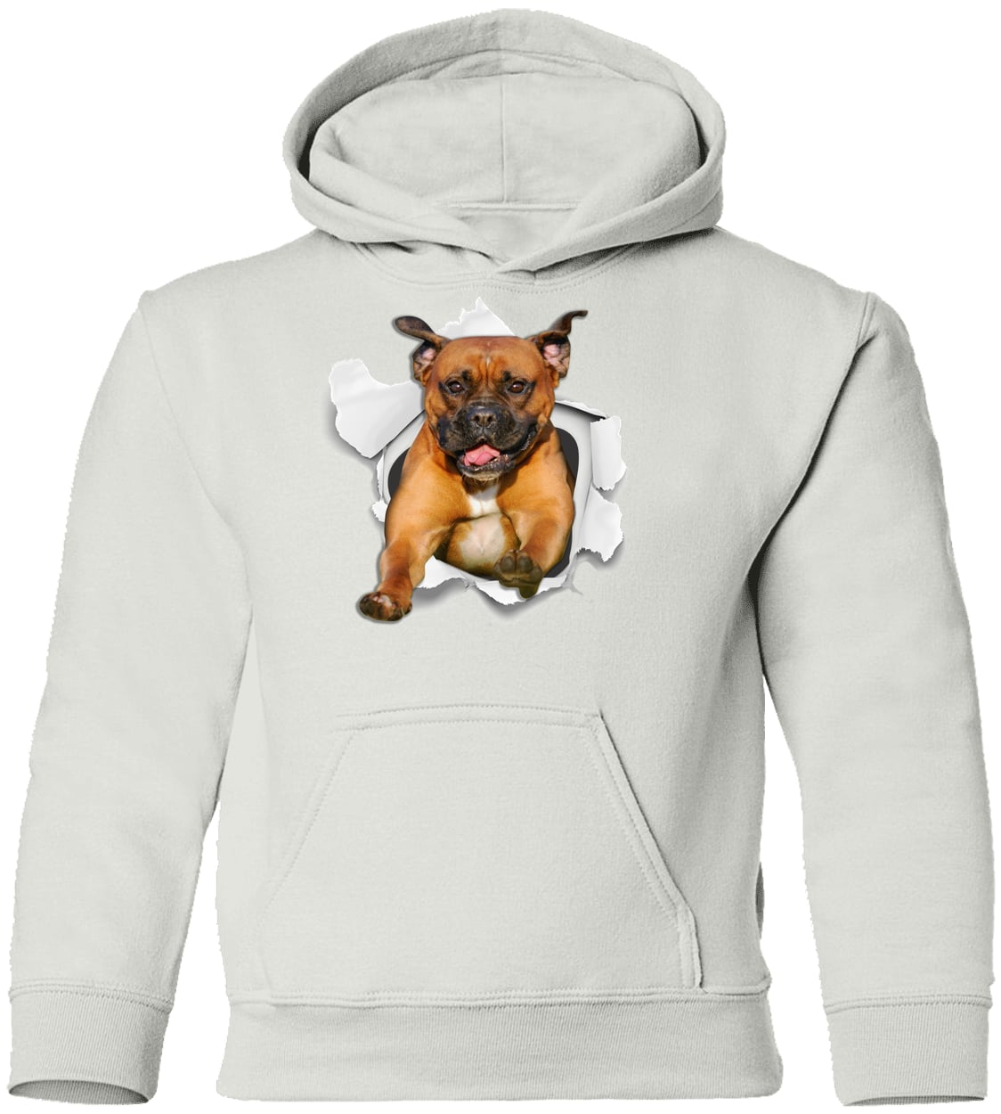G185B Gildan Youth Pullover Hoodie - White