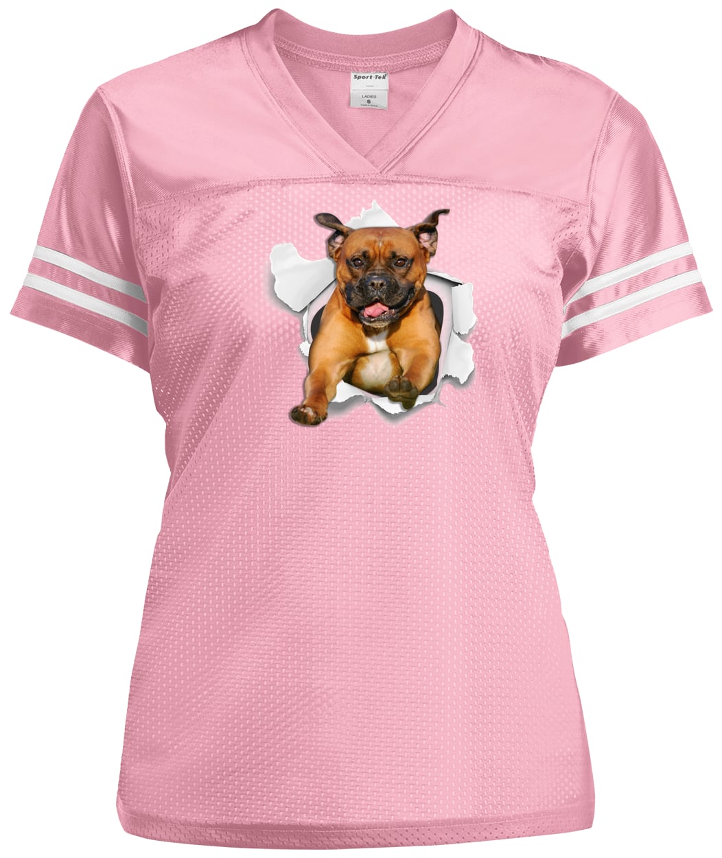LST307 Sport-Tek Ladies' Replica Jersey - Light Pink/White