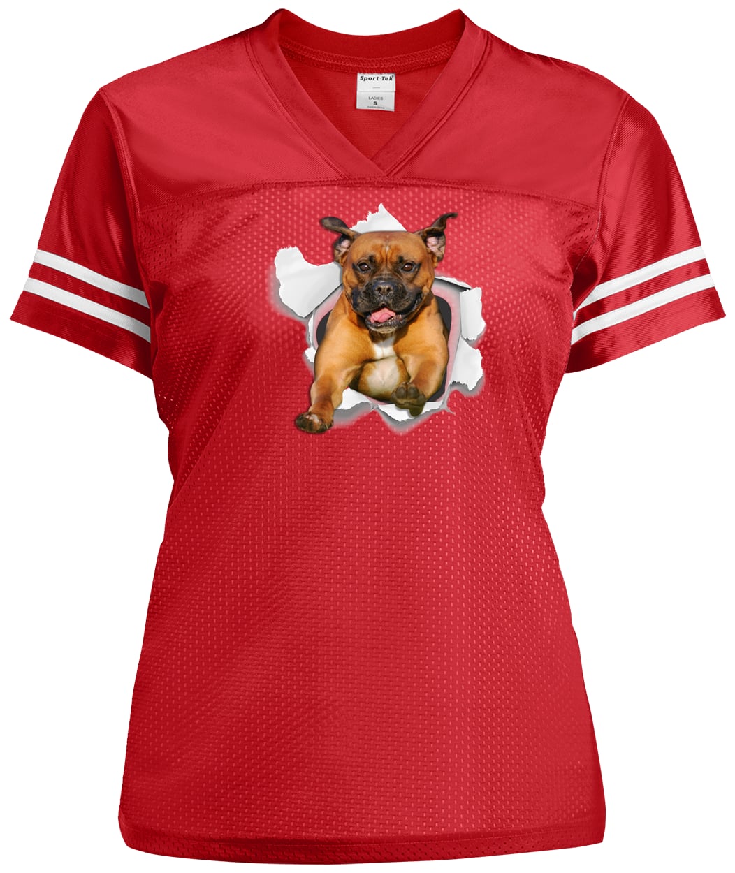 LST307 Sport-Tek Ladies' Replica Jersey - True Red/White