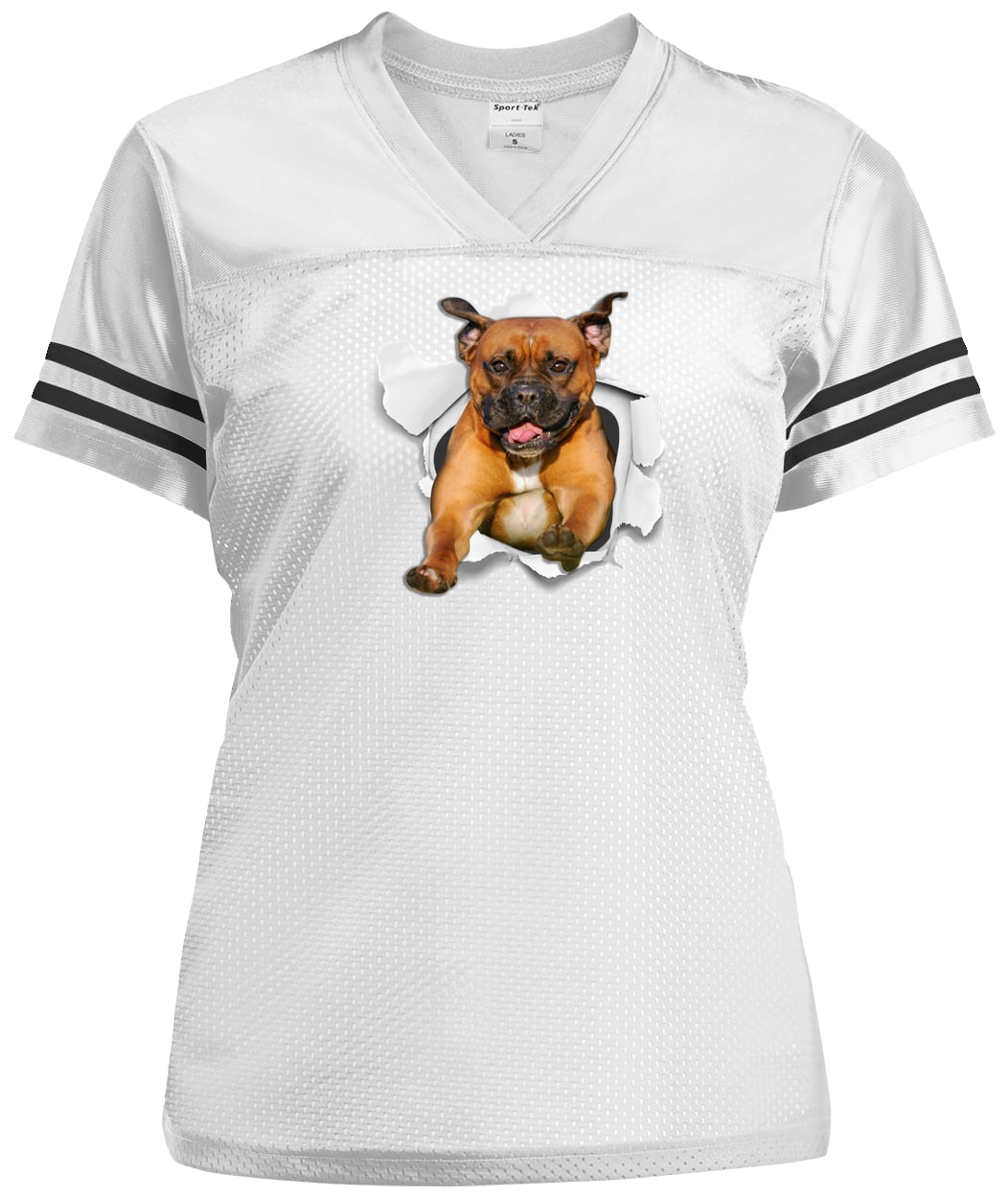 LST307 Sport-Tek Ladies' Replica Jersey - White/Black