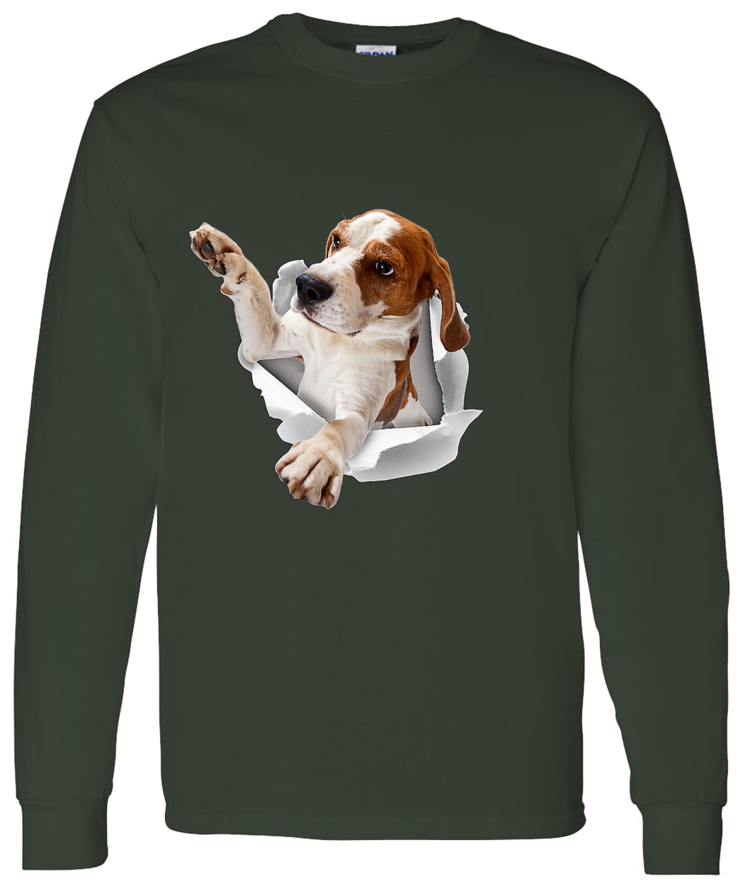 G540 LS T-Shirt 5.3 oz. - Forest Green