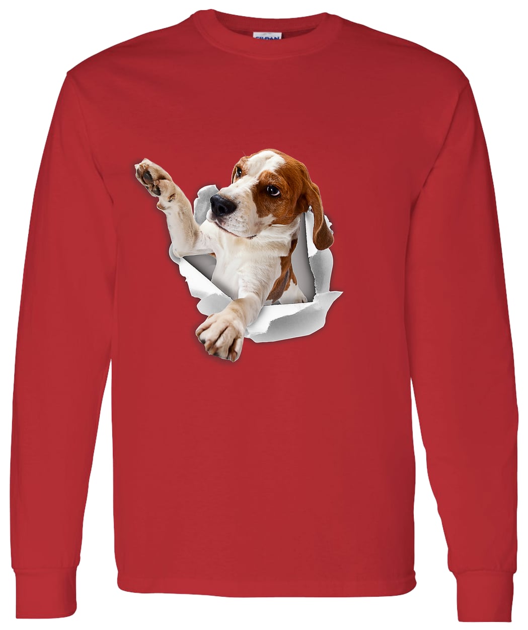 G540 LS T-Shirt 5.3 oz. - Red