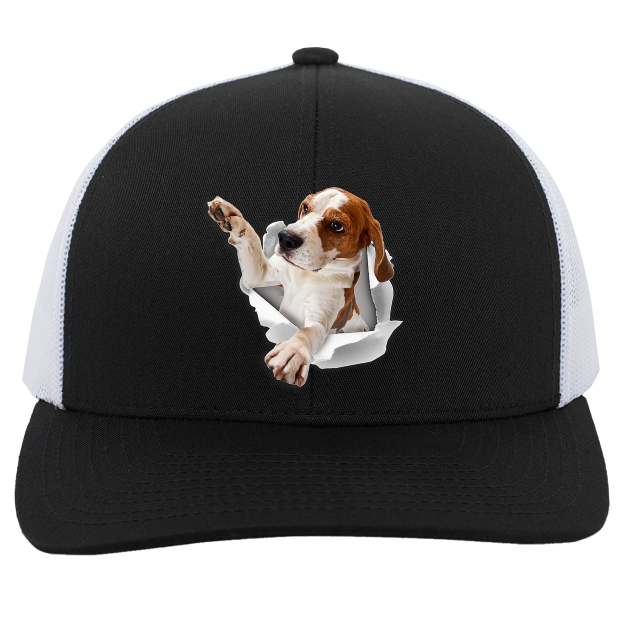 104C Trucker Snap Back - Black/White
