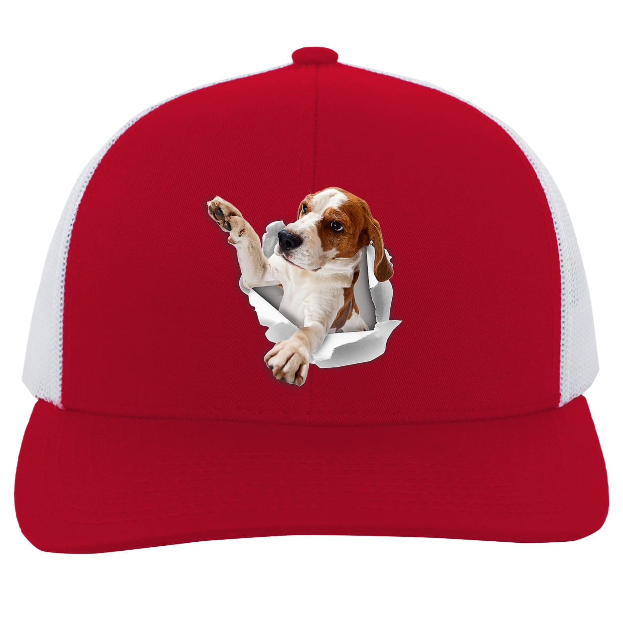 104C Trucker Snap Back - Red/White