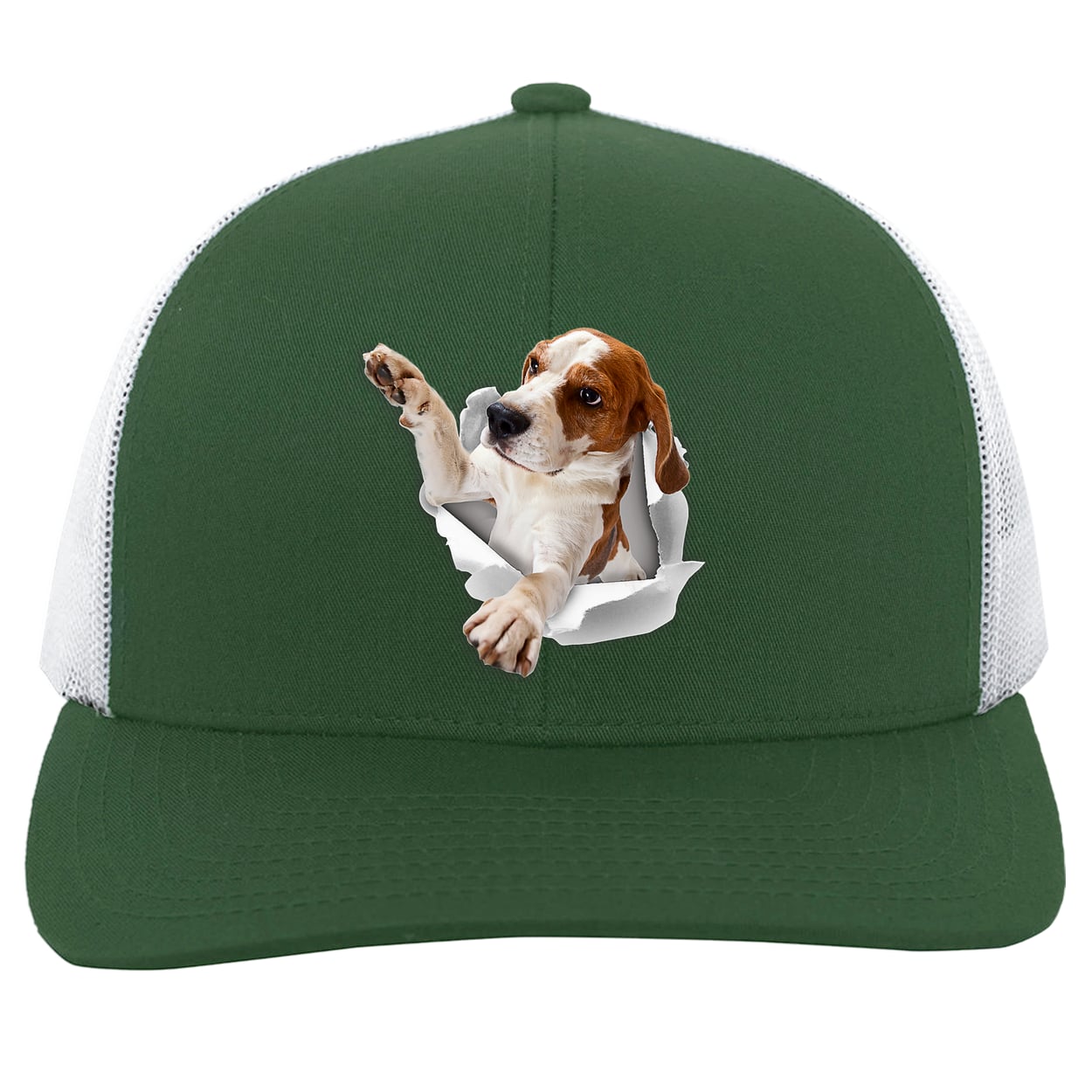 104C Trucker Snap Back - Dark Green/White