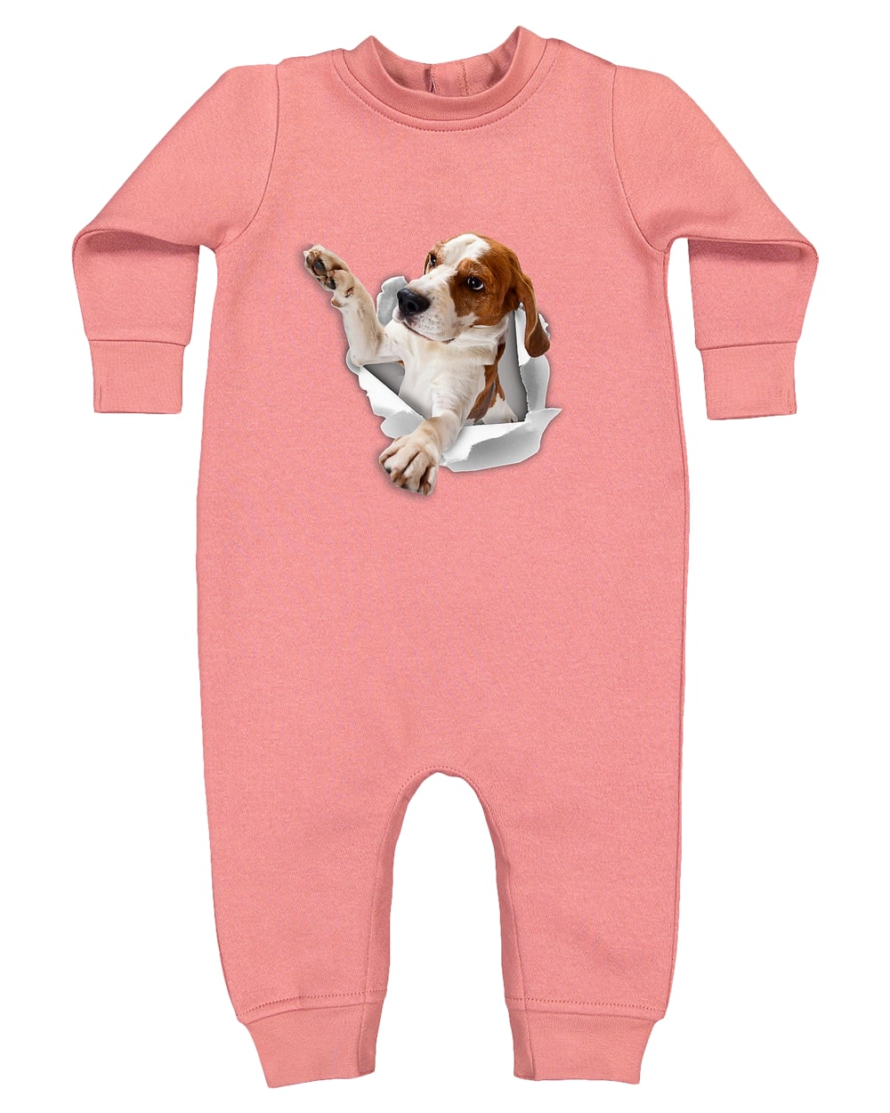 4447 Rabbit Skins Infant Fleece One-Piece Bodysuit - Mauvelous