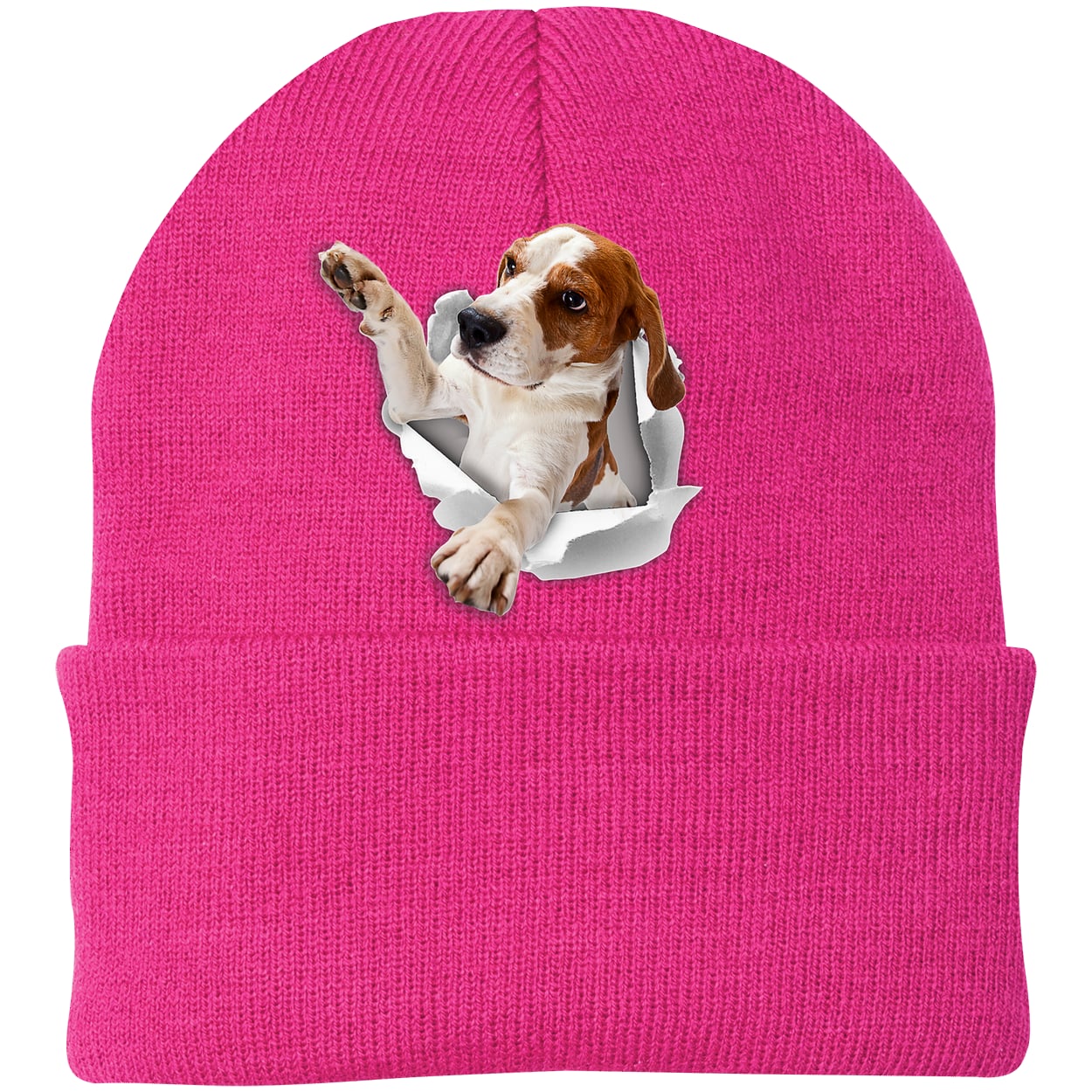 CP90 Port & Company Knit Beanie - Neon Pink