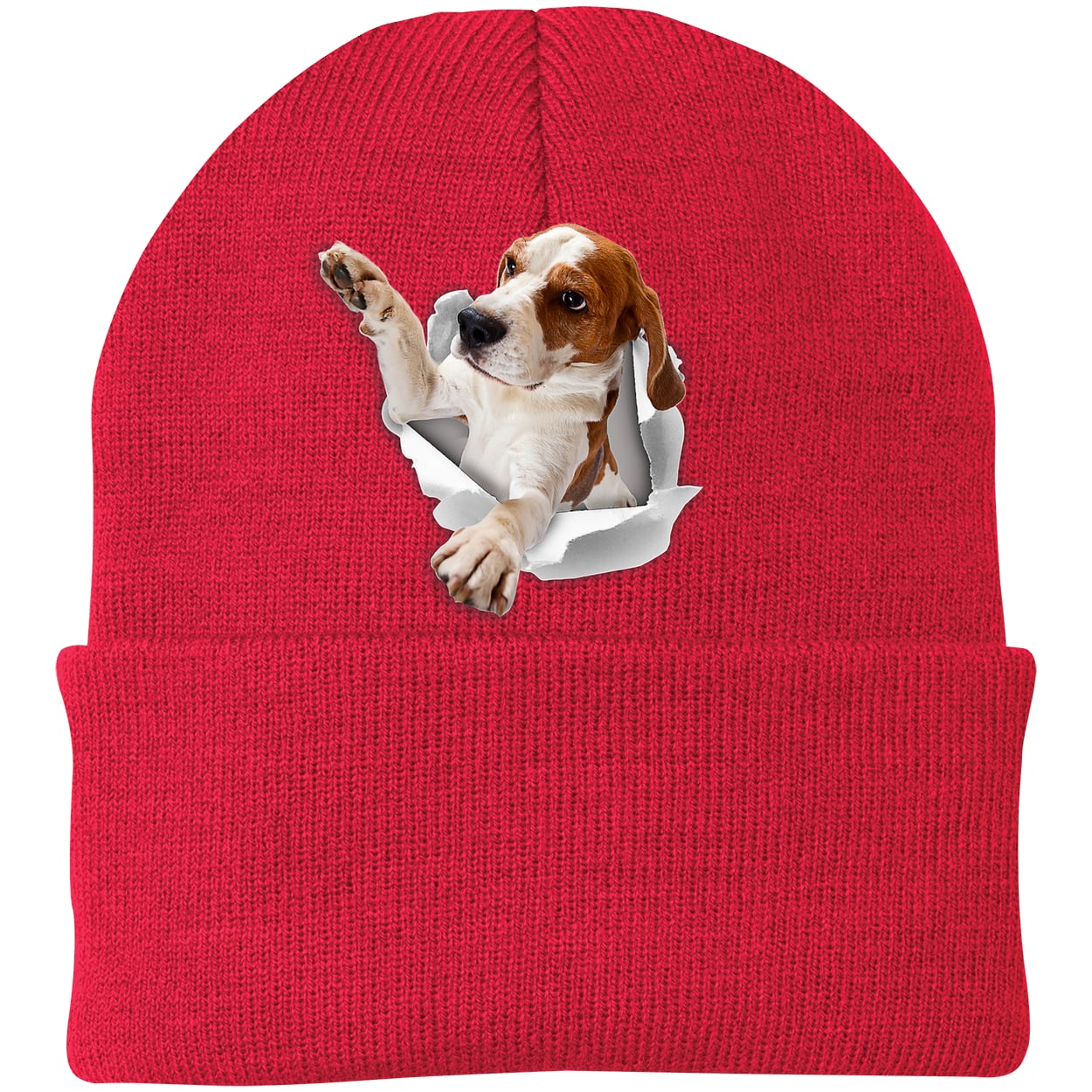 CP90 Port & Company Knit Beanie - Athletic Red