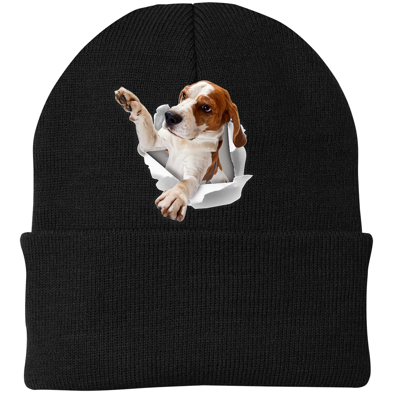 CP90 Port & Company Knit Beanie - Black