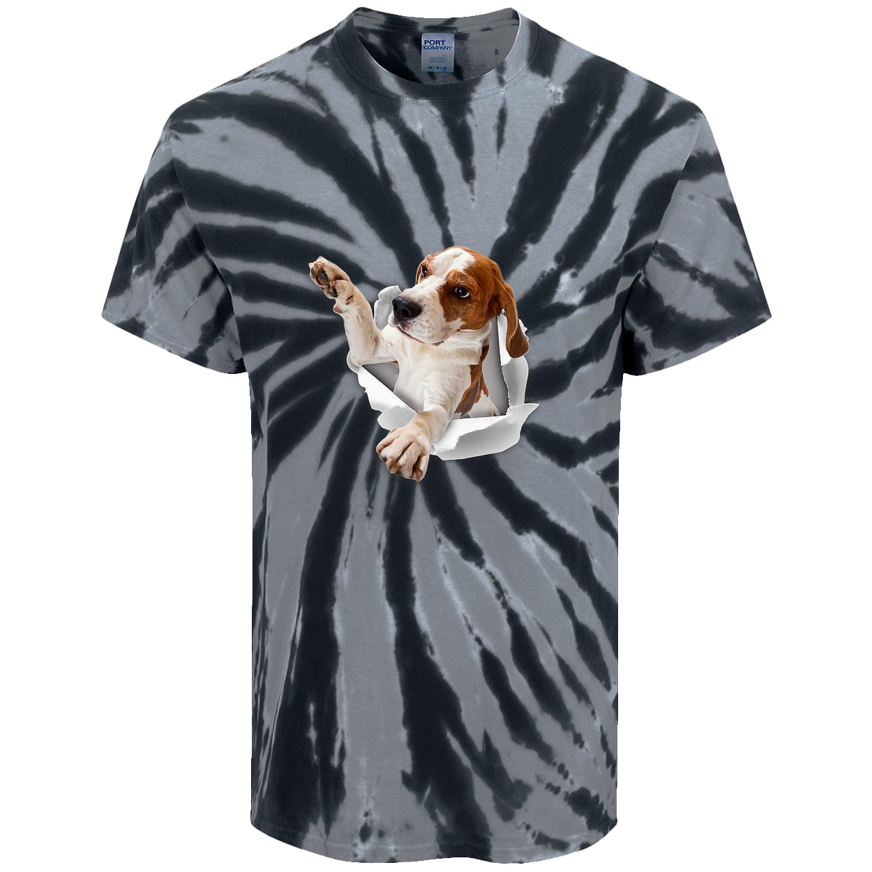 PC147 Port & Company Tie-Dye Tee - Black