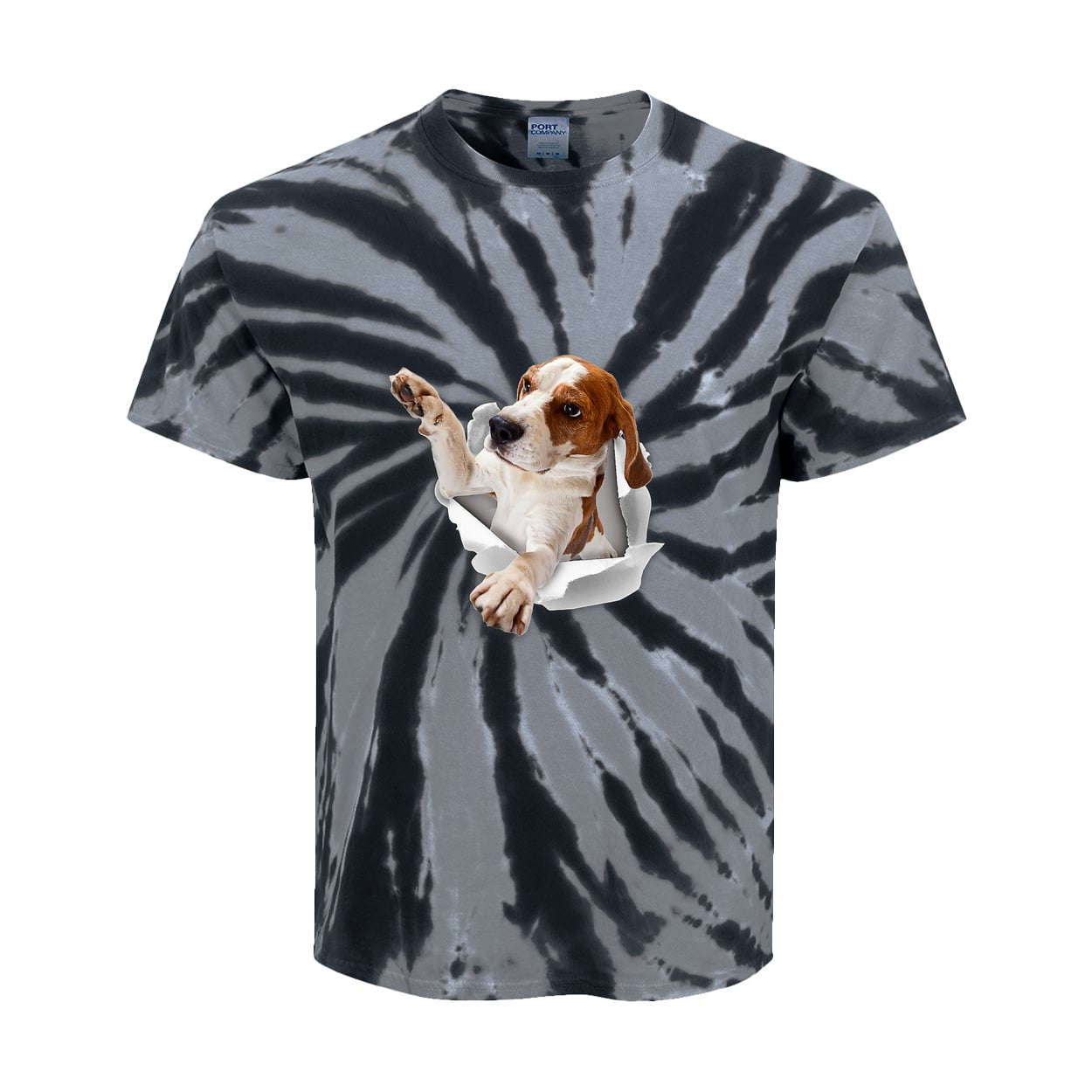 PC147Y Port & Company Kids Tie-Dye Tee - Black