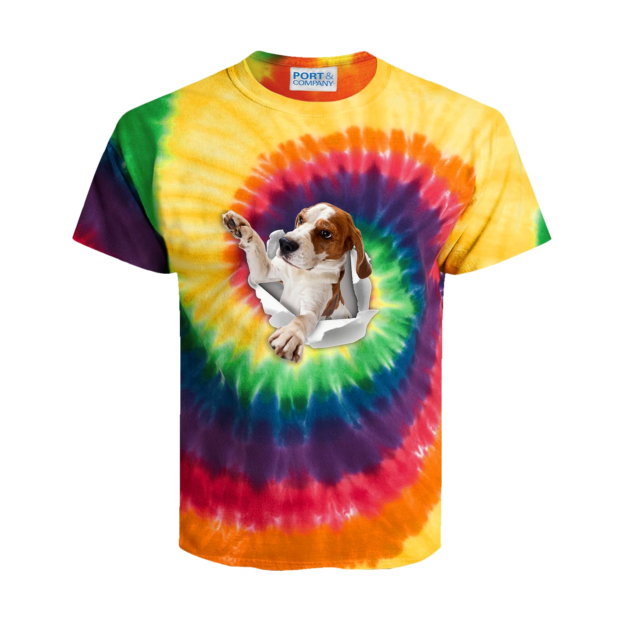PC147Y Port & Company Kids Tie-Dye Tee - Rainbow