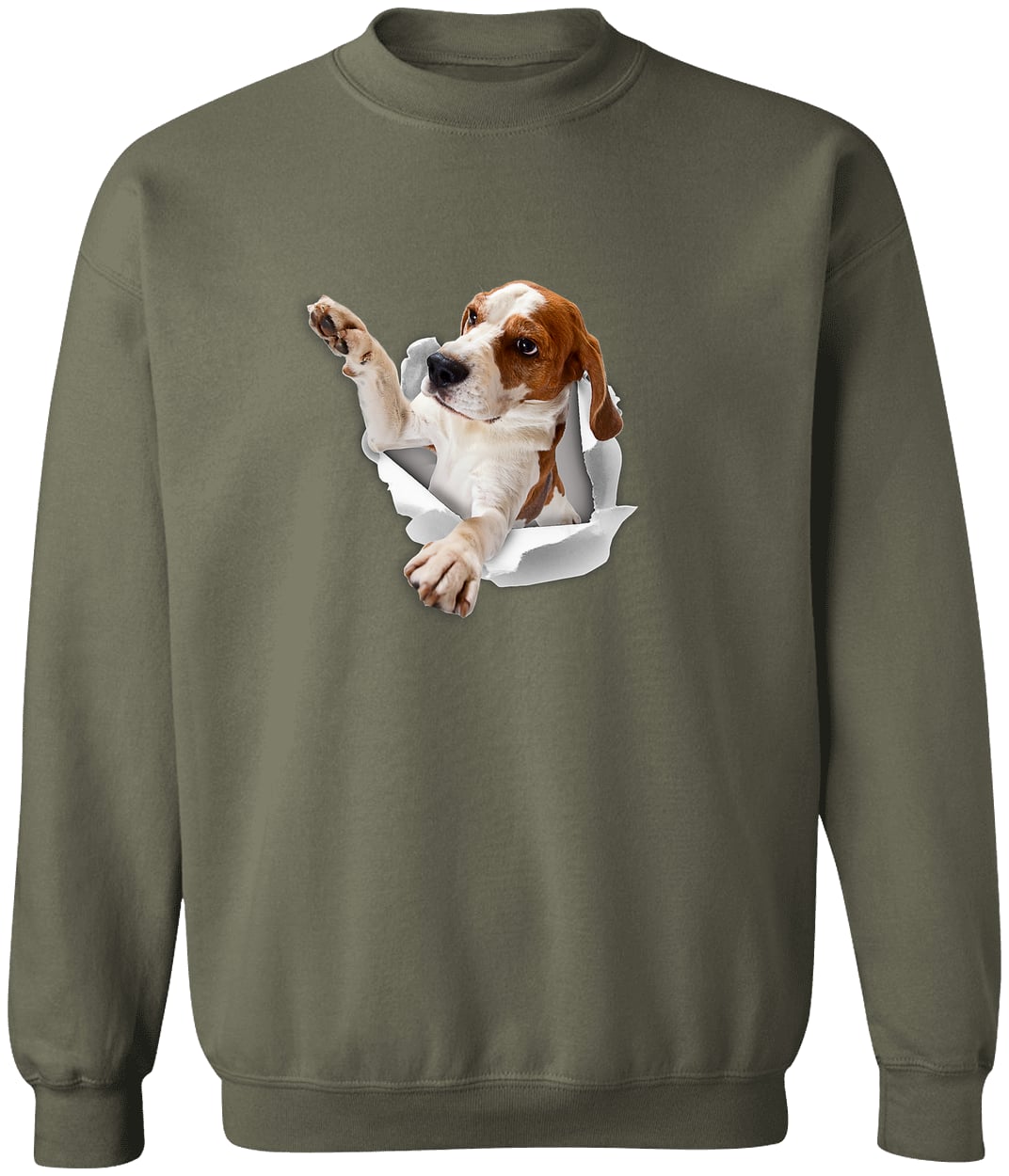G180 Gildan Crewneck Pullover Sweatshirt - Military Green
