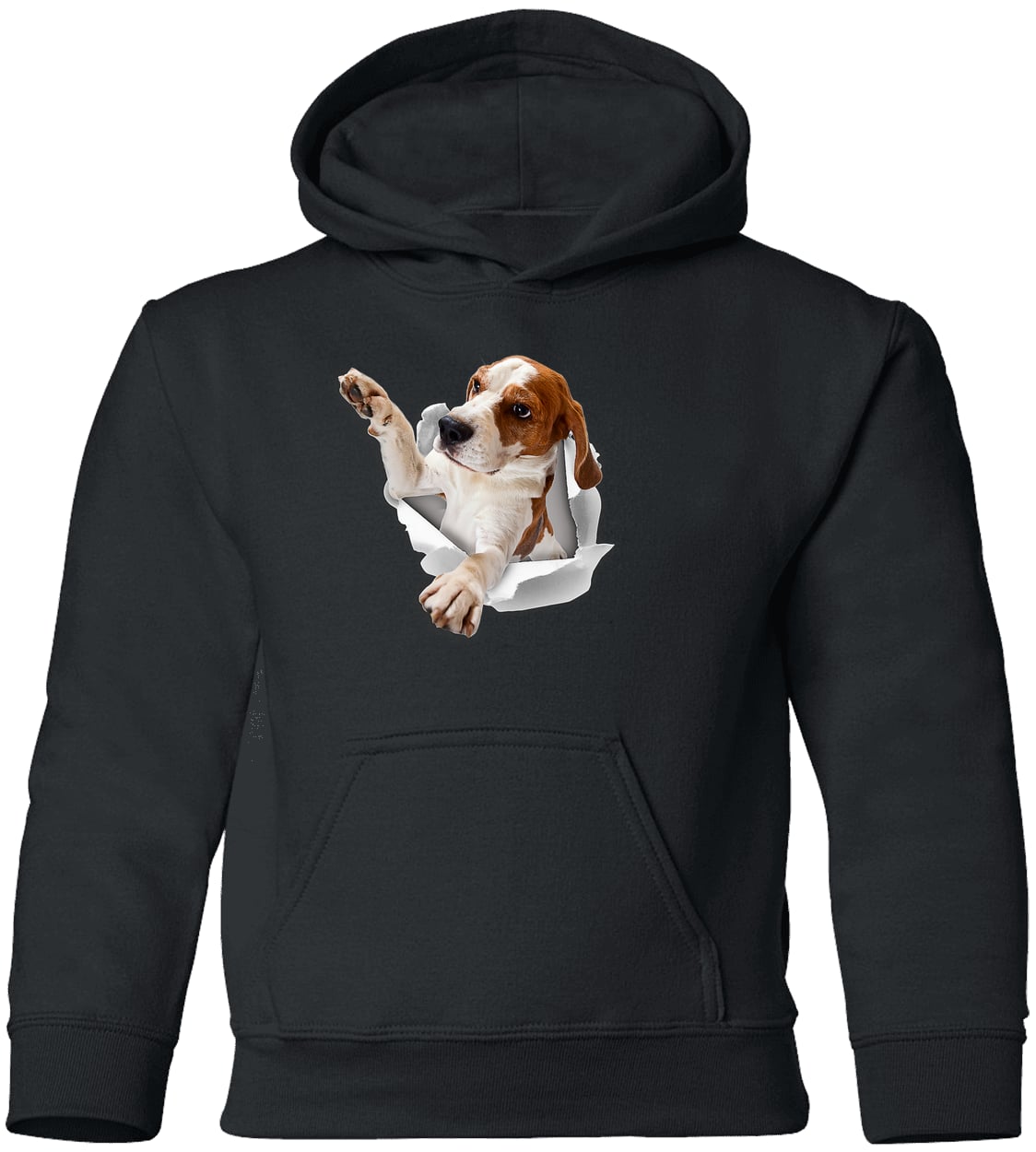 G185B Gildan Youth Pullover Hoodie - Black