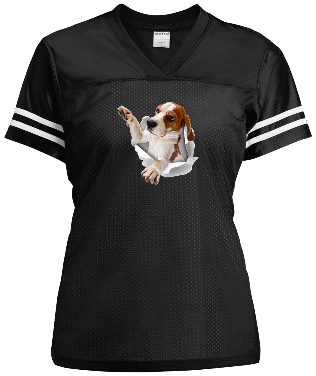 LST307 Sport-Tek Ladies' Replica Jersey - Black/White