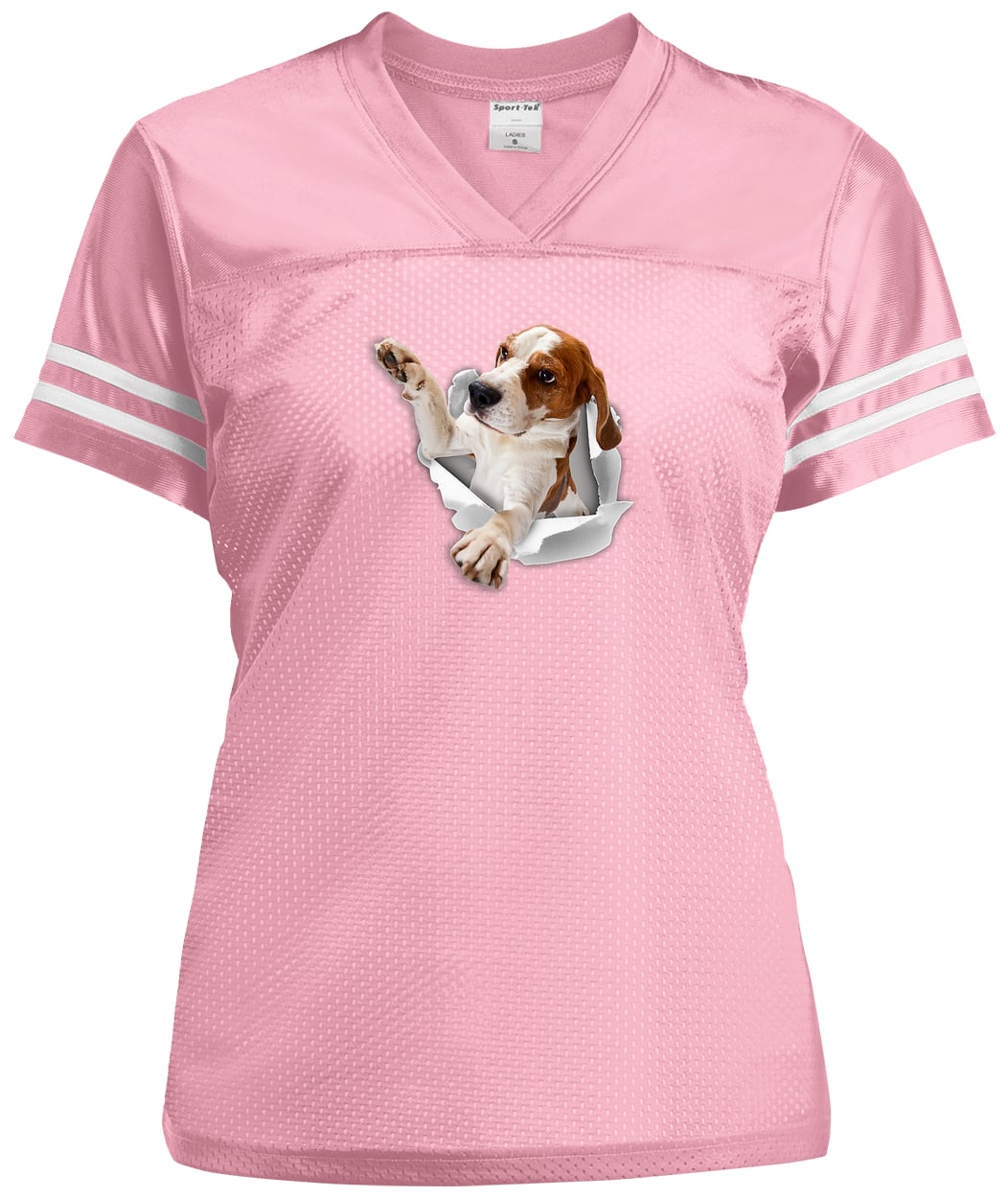 LST307 Sport-Tek Ladies' Replica Jersey - Light Pink/White