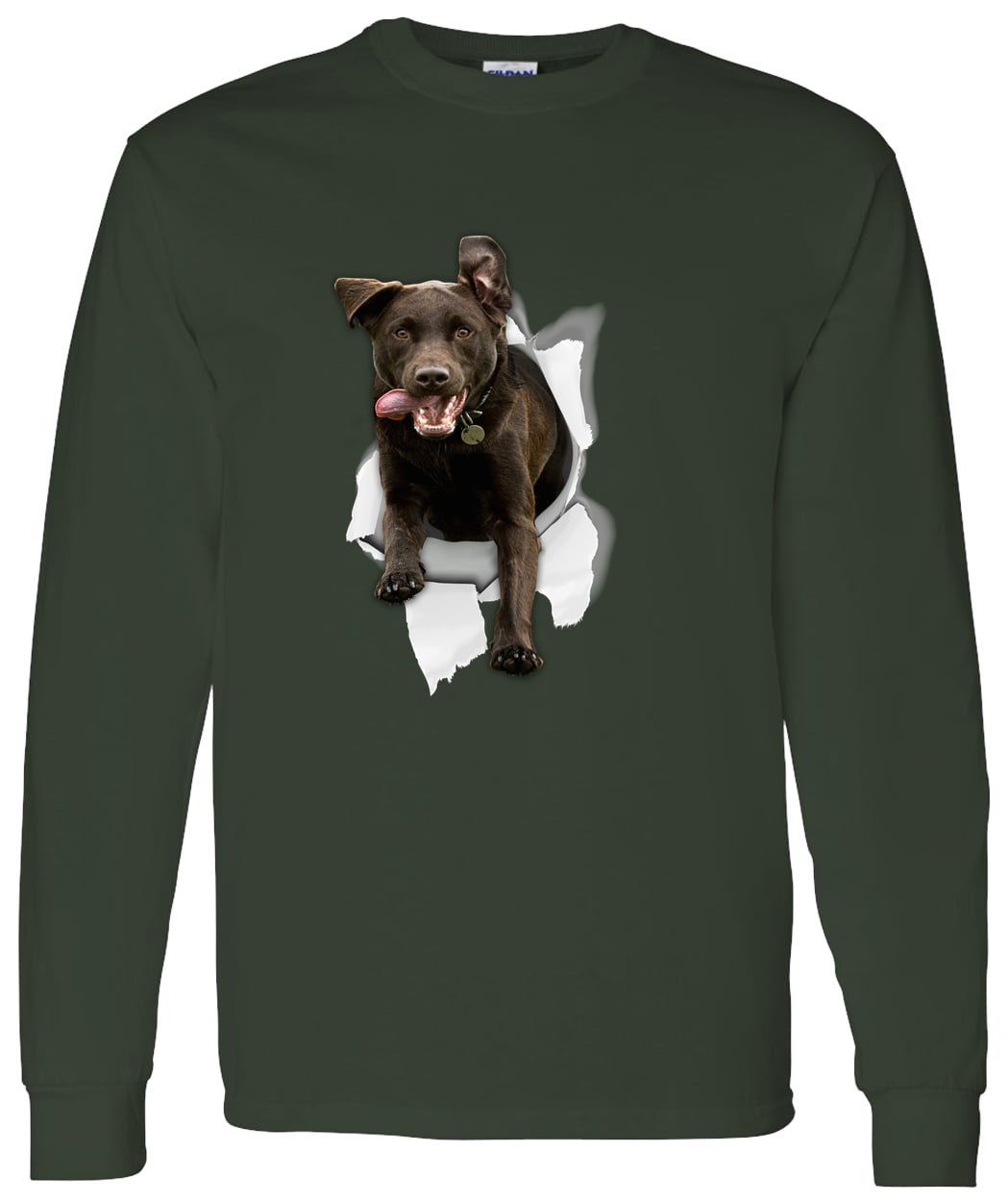 G540 LS T-Shirt 5.3 oz. - Forest Green