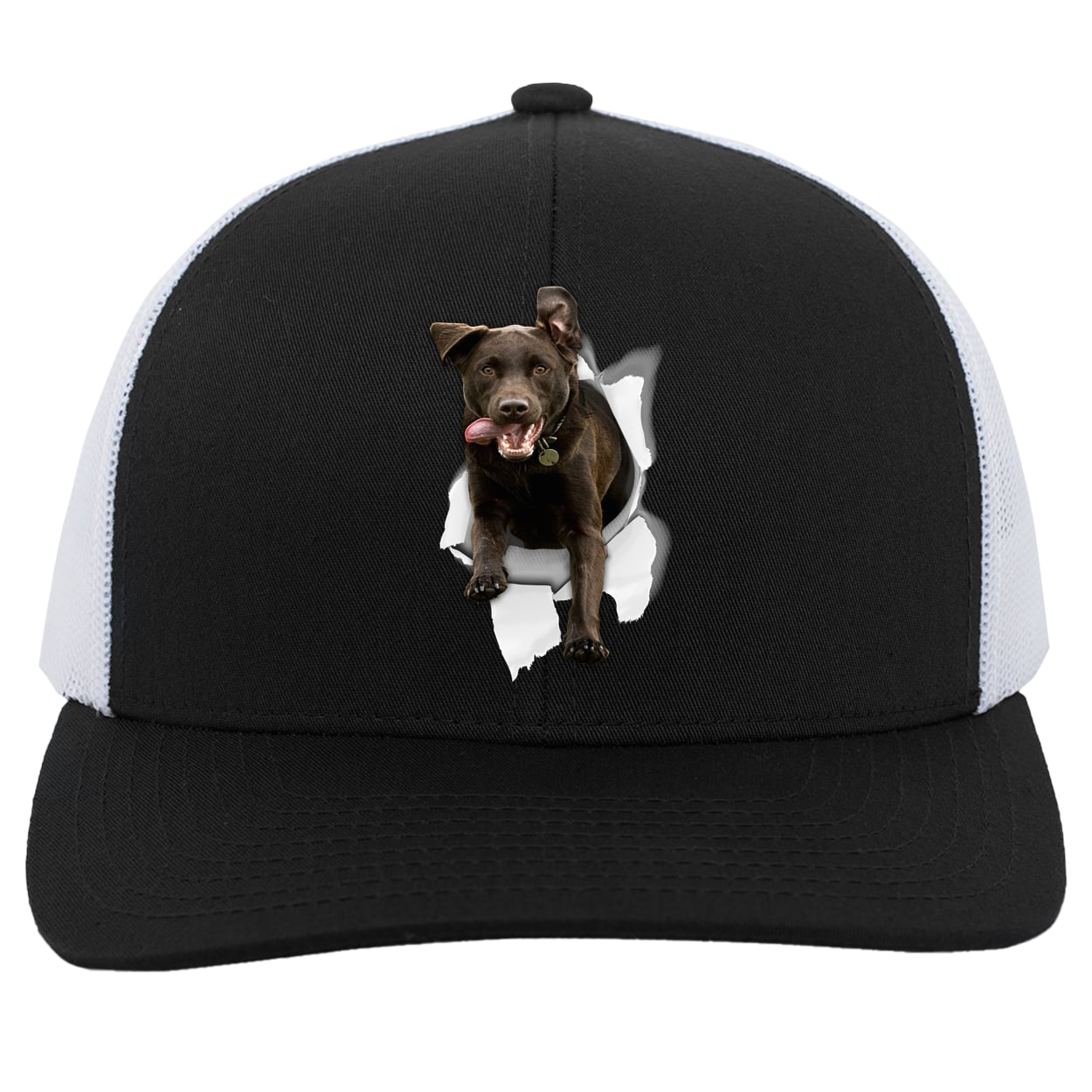 104C Trucker Snap Back - Black/White