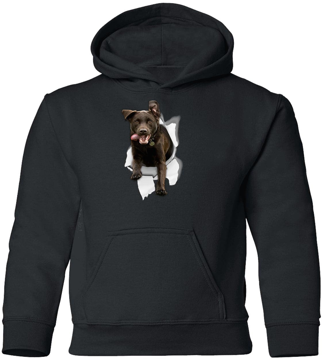 G185B Gildan Youth Pullover Hoodie - Black