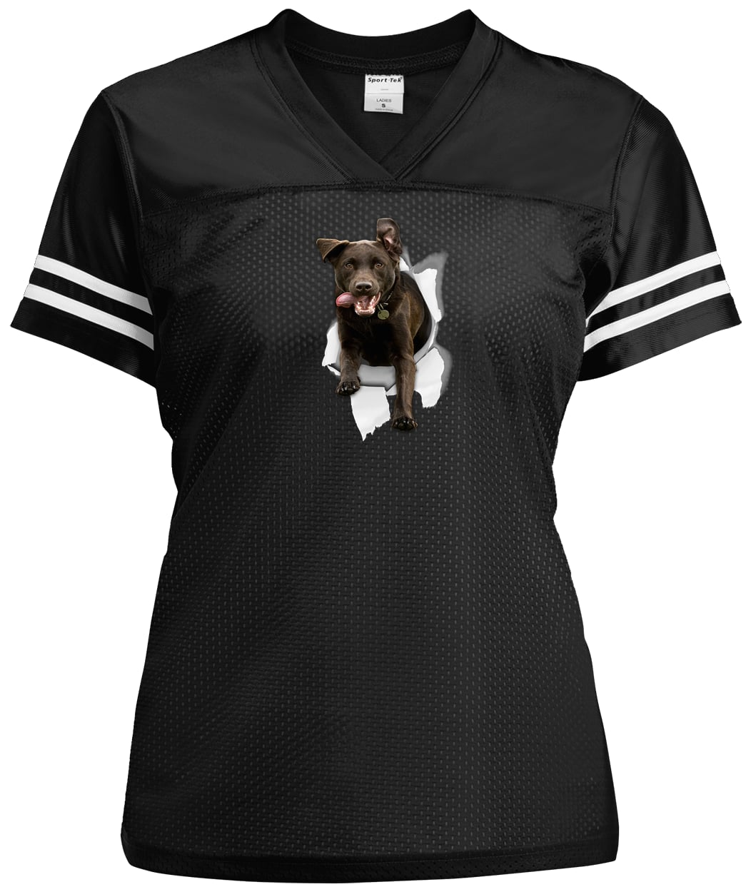 LST307 Sport-Tek Ladies' Replica Jersey - Black/White