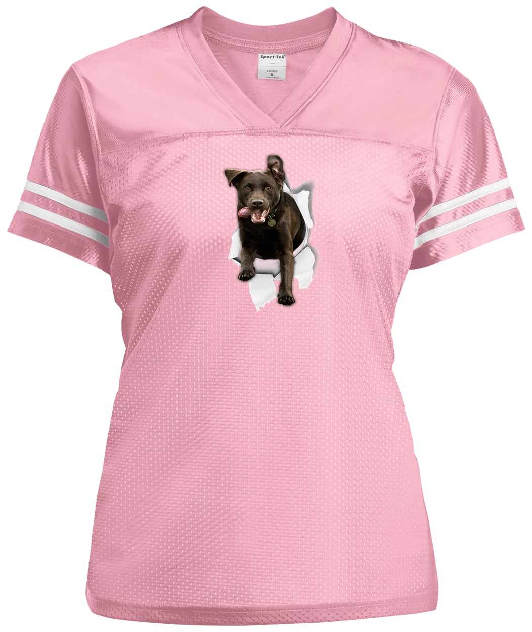 LST307 Sport-Tek Ladies' Replica Jersey - Light Pink/White