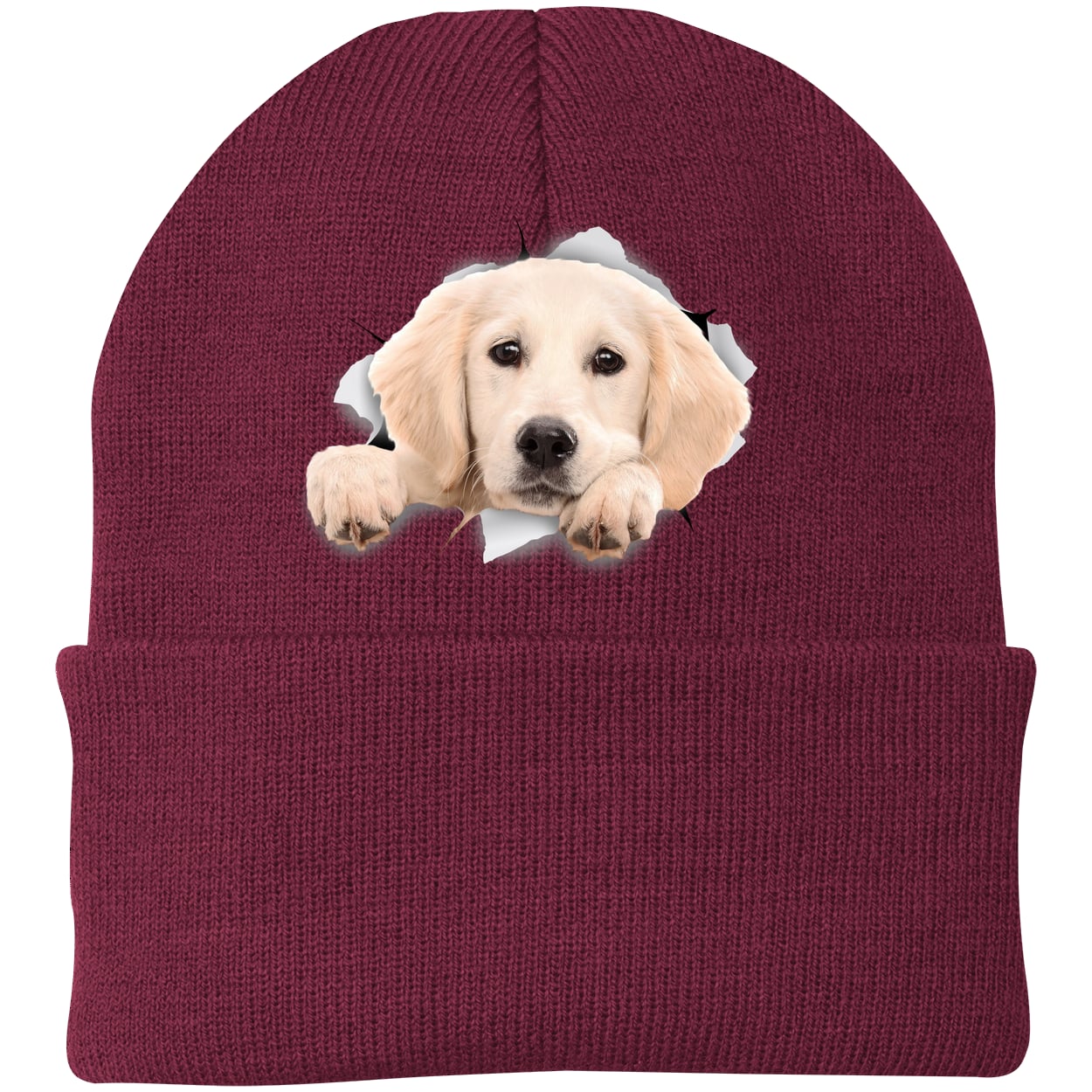 CP90 Port & Company Knit Beanie - Maroon