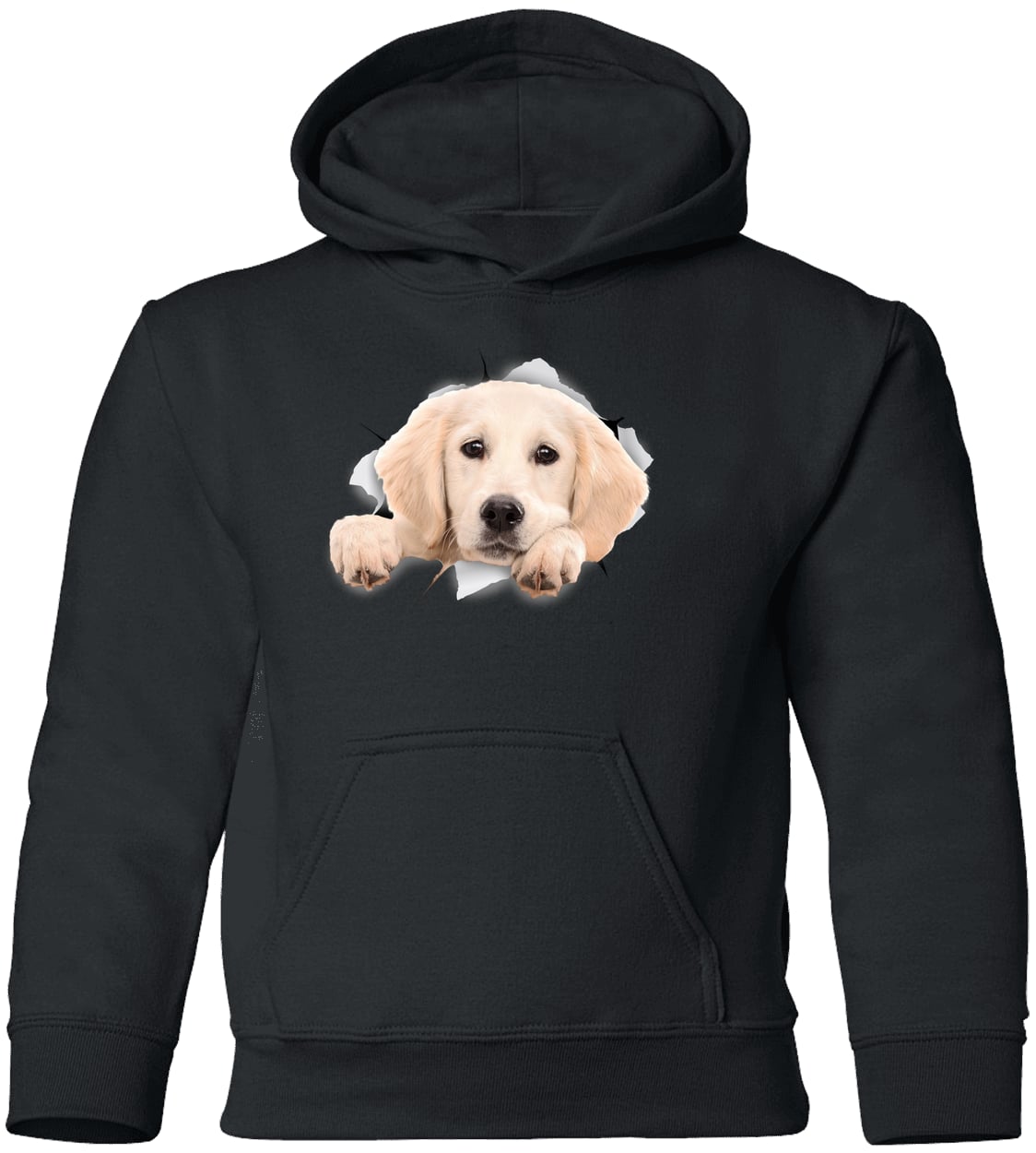 G185B Gildan Youth Pullover Hoodie - Black