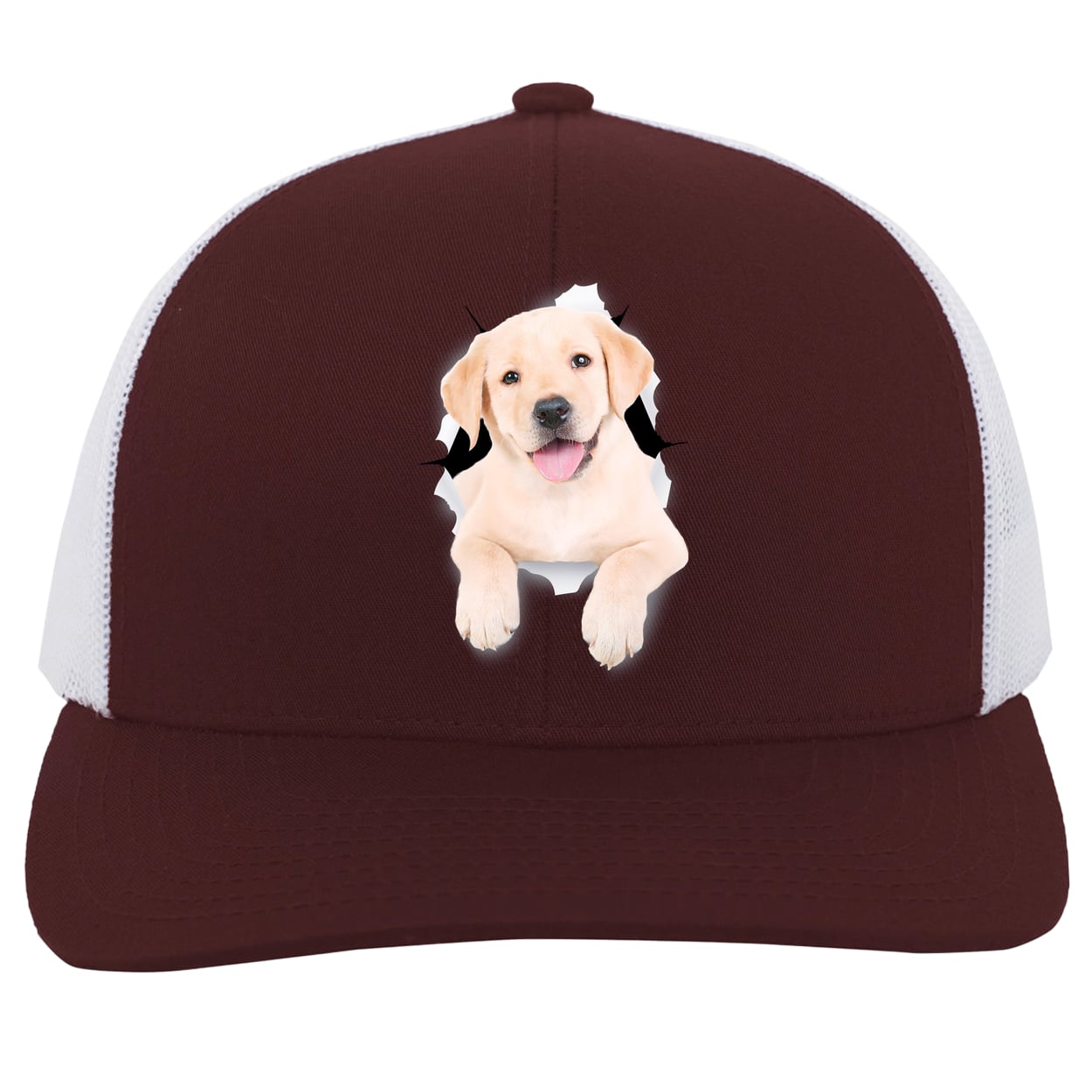 104C Trucker Snap Back - Maroon/White