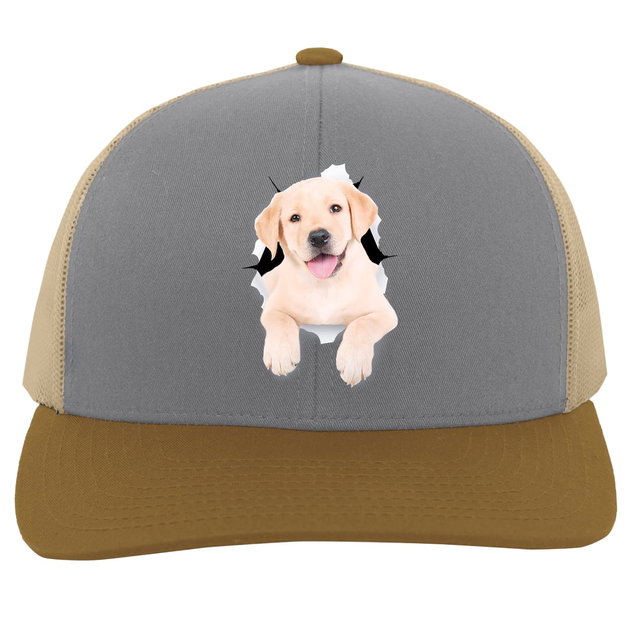 104C Trucker Snap Back - Heather/Beige/Amber
