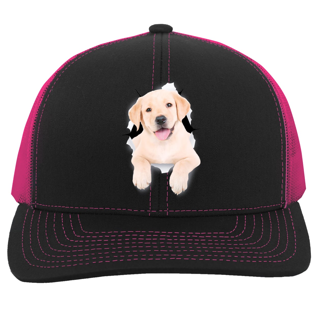 104C Trucker Snap Back - Black/Pink