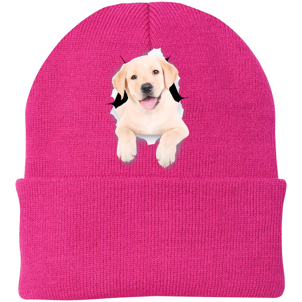 CP90 Port & Company Knit Beanie - Neon Pink