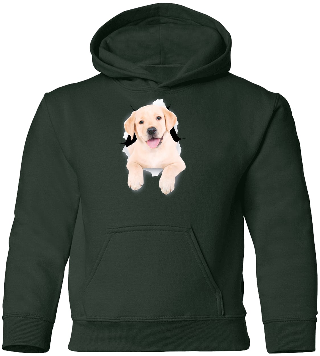 G185B Gildan Youth Pullover Hoodie - Forest Green