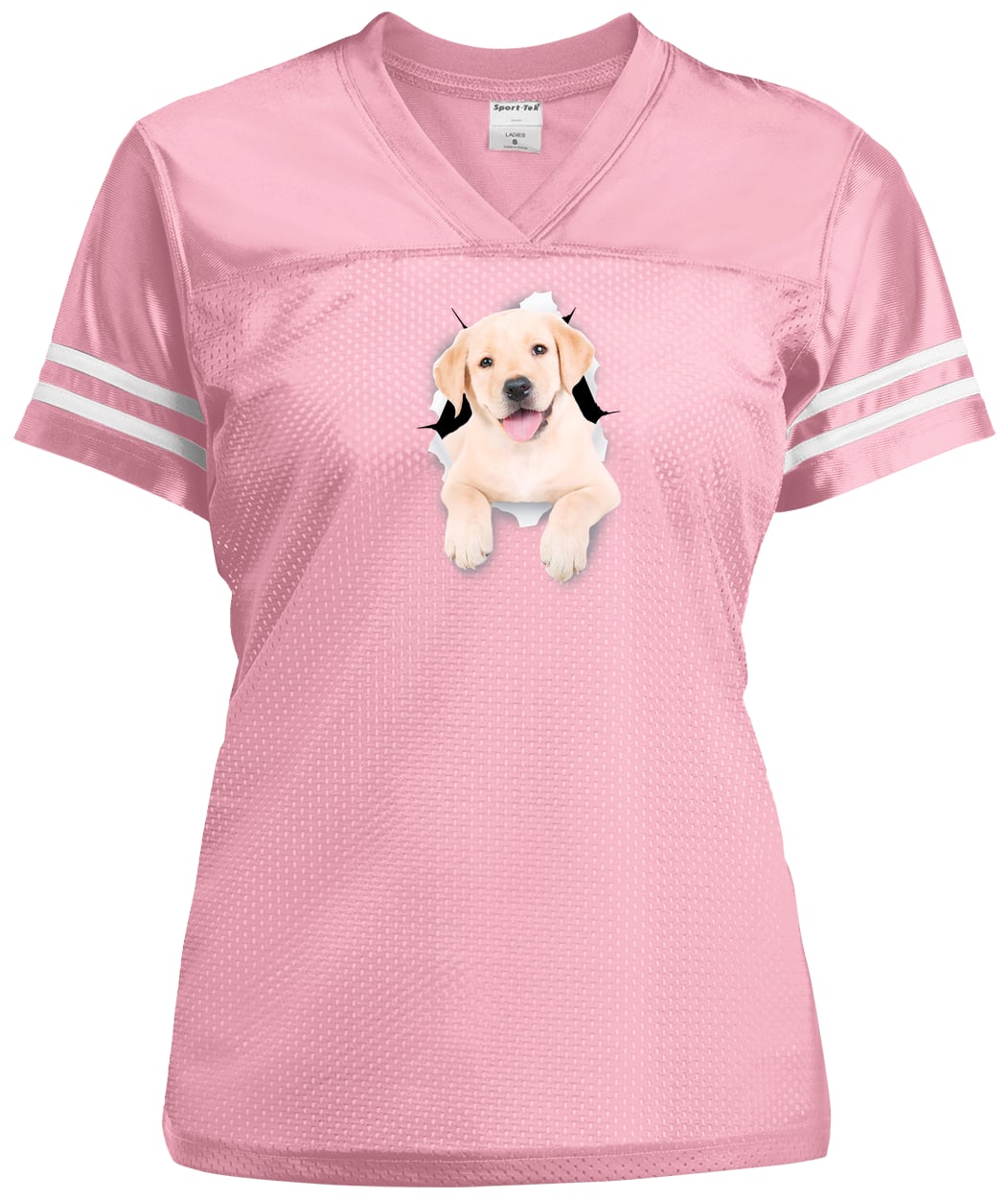 LST307 Sport-Tek Ladies' Replica Jersey - Light Pink/White