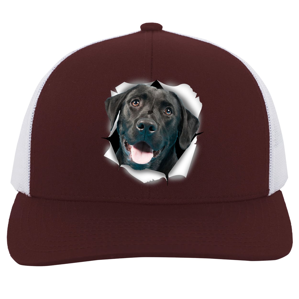 104C Trucker Snap Back - Maroon/White