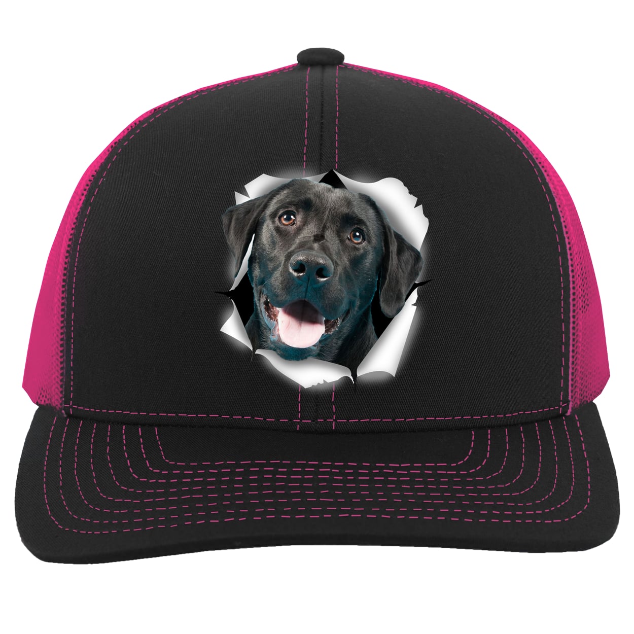 104C Trucker Snap Back - Black/Pink
